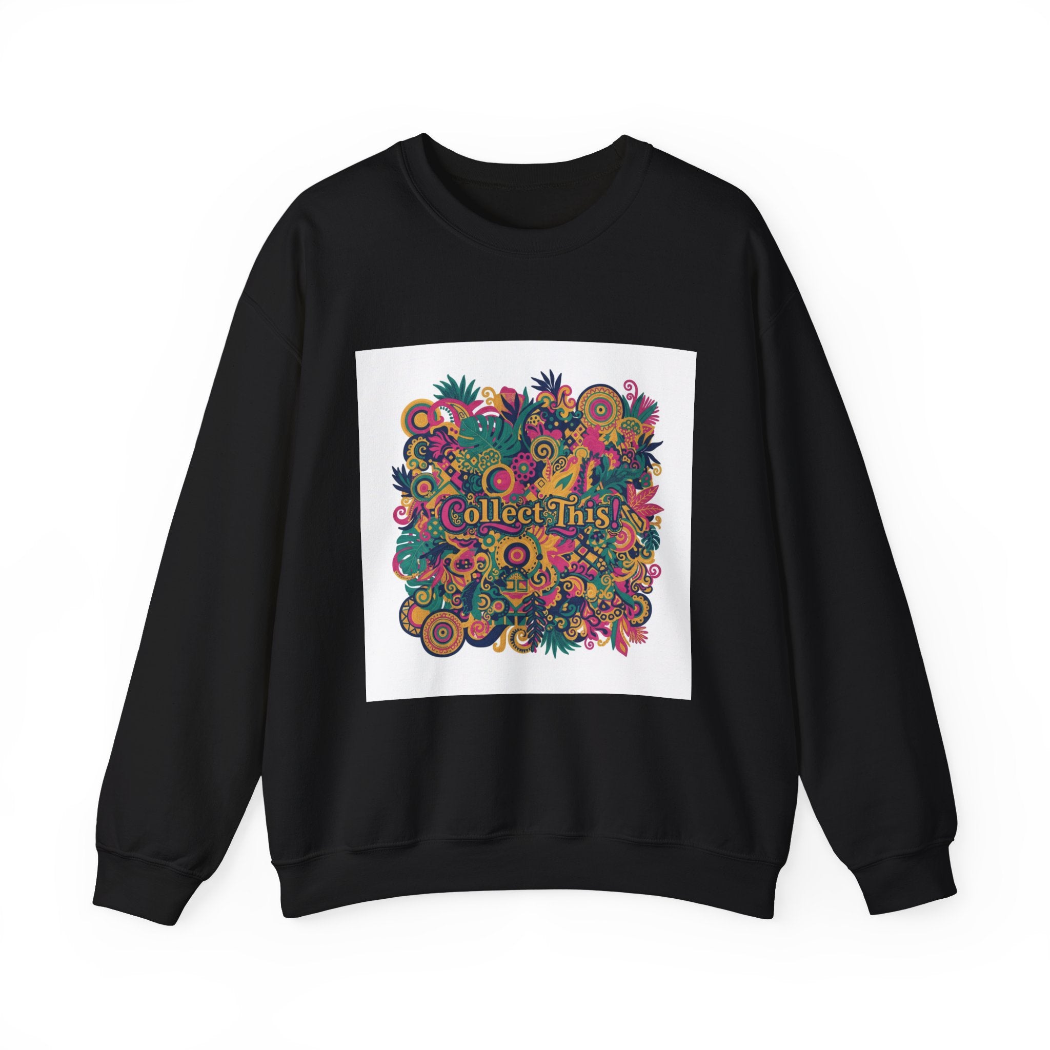 Collect This floral collage Sweatshirt | Maximalist boho collage, bold floral stripes