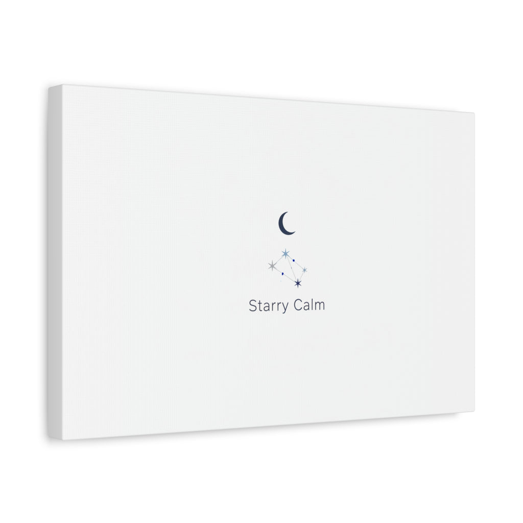Starry Calm Moon & Constellation Canvas, minimal astrology art print