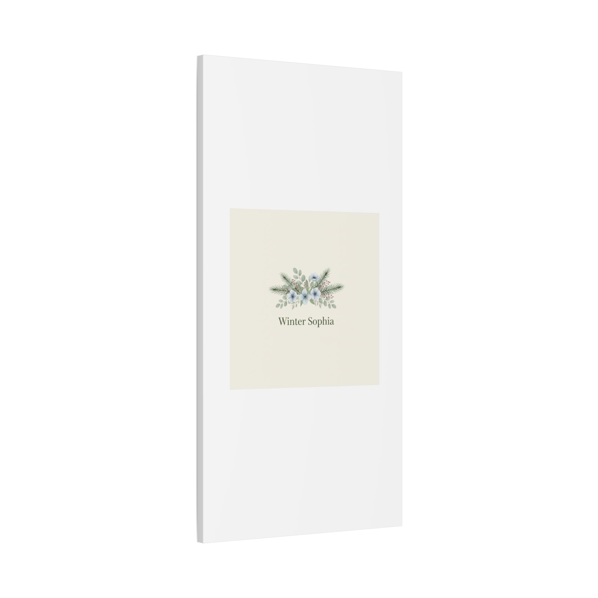 Winter floral wreath Canvas, pine branch botanical art | Minimal winter florals