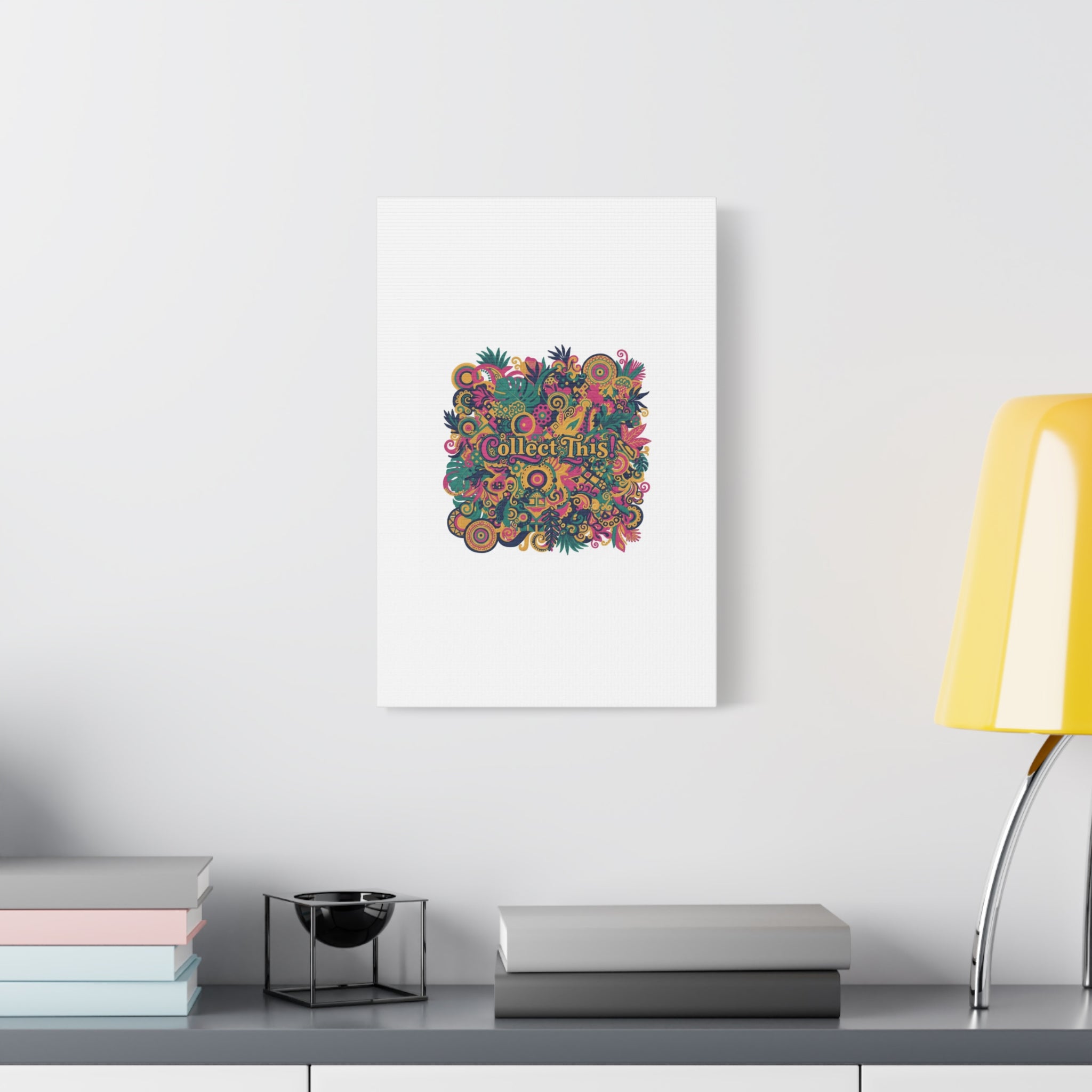 Collect This! Maximalist Floral Collage Canvas | Bold Boho Pattern, Colorful Ornament