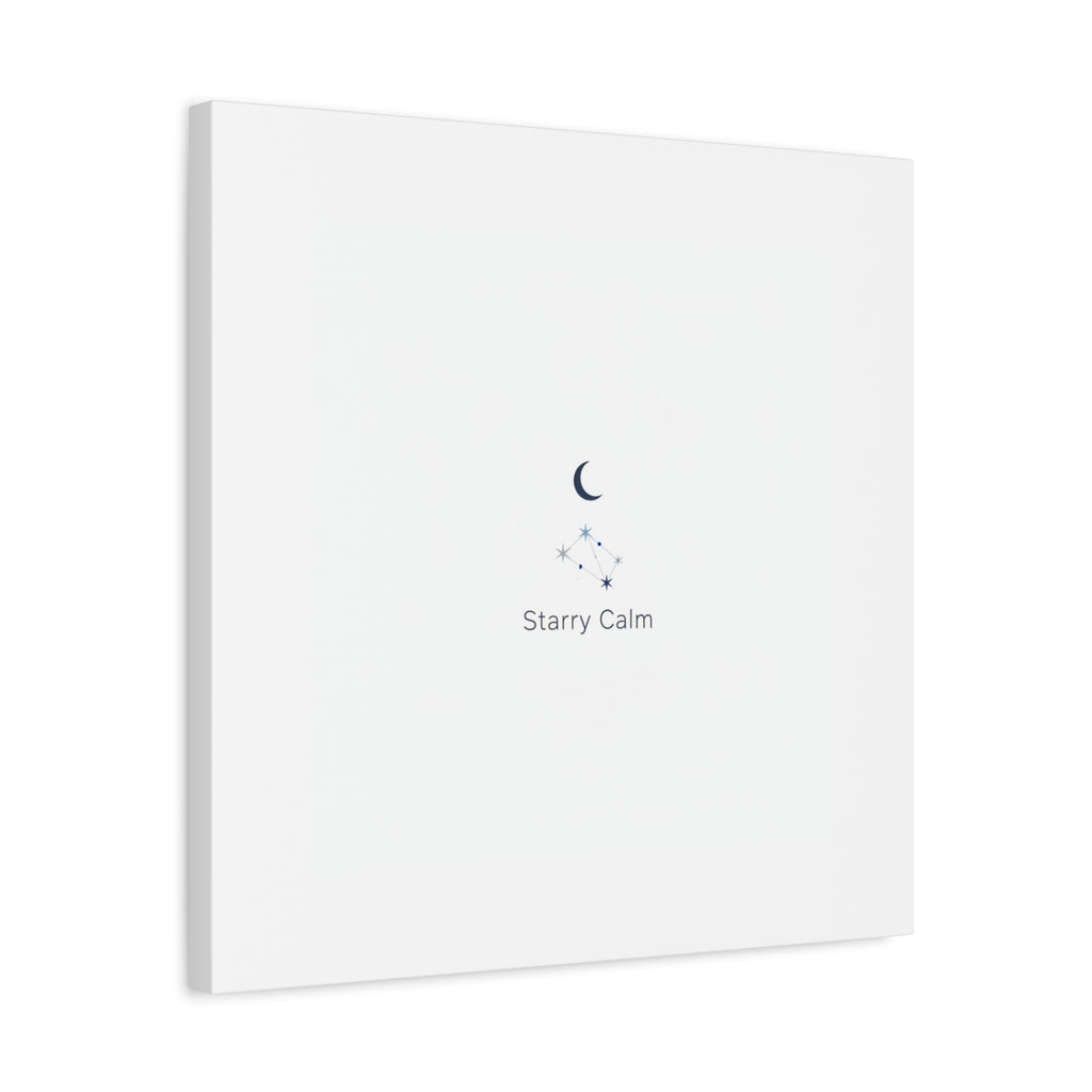Starry Calm Moon & Constellation Canvas, minimal astrology art print