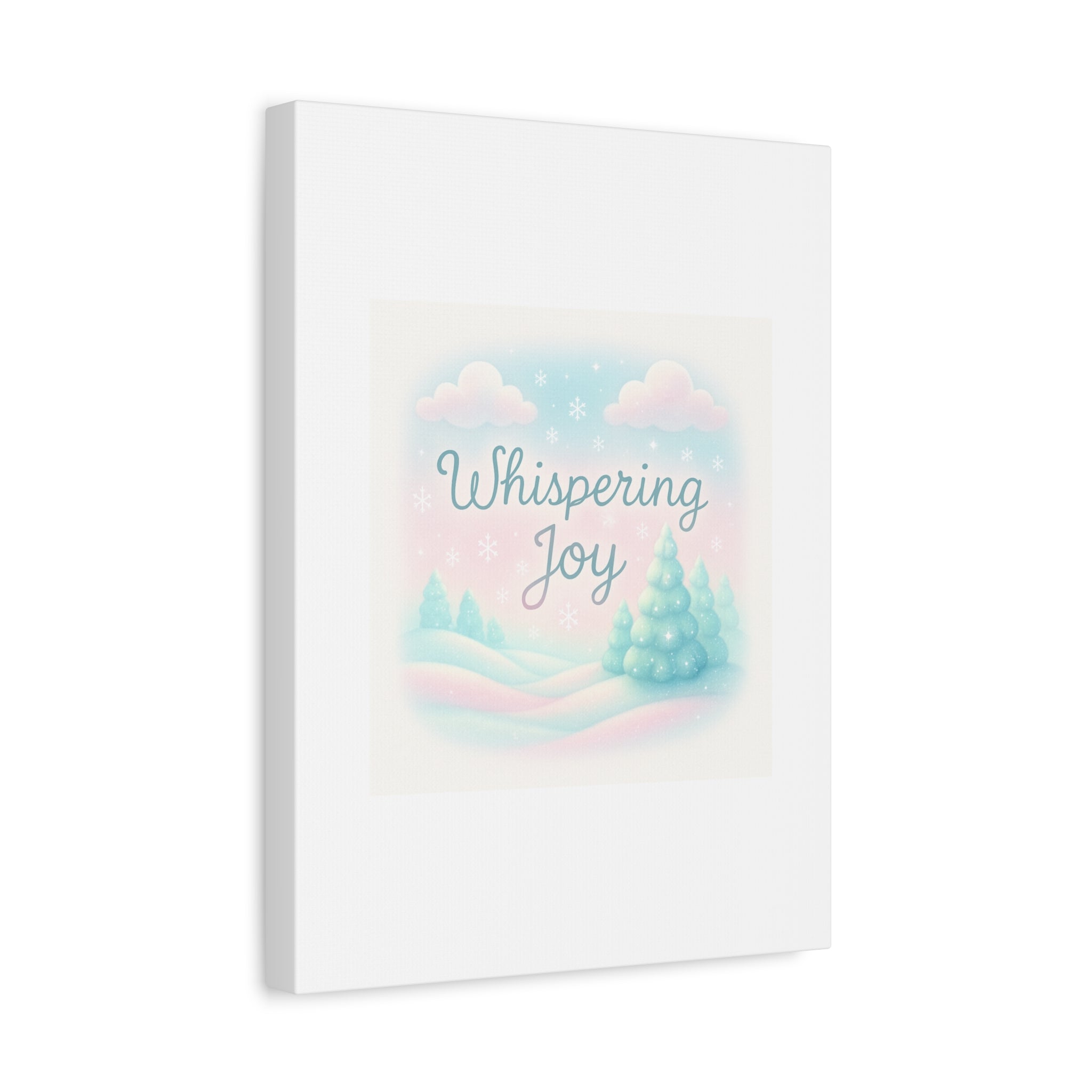 Canvas Wall Art — "Whispering Joy" Pastel Winter Landscape