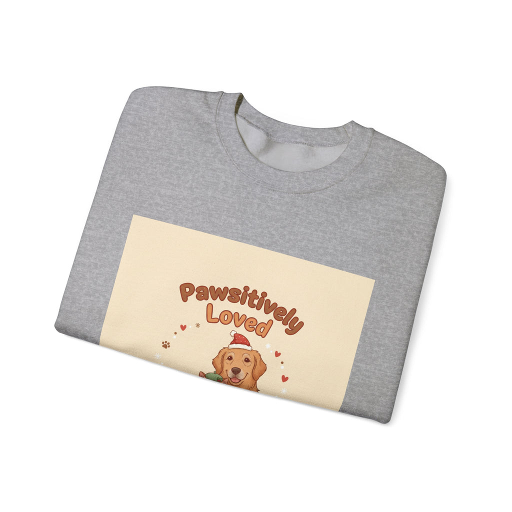Pawsitively Loved Dog Illustration Sweatshirt | Senior Pet Holiday, Matching Pet Human