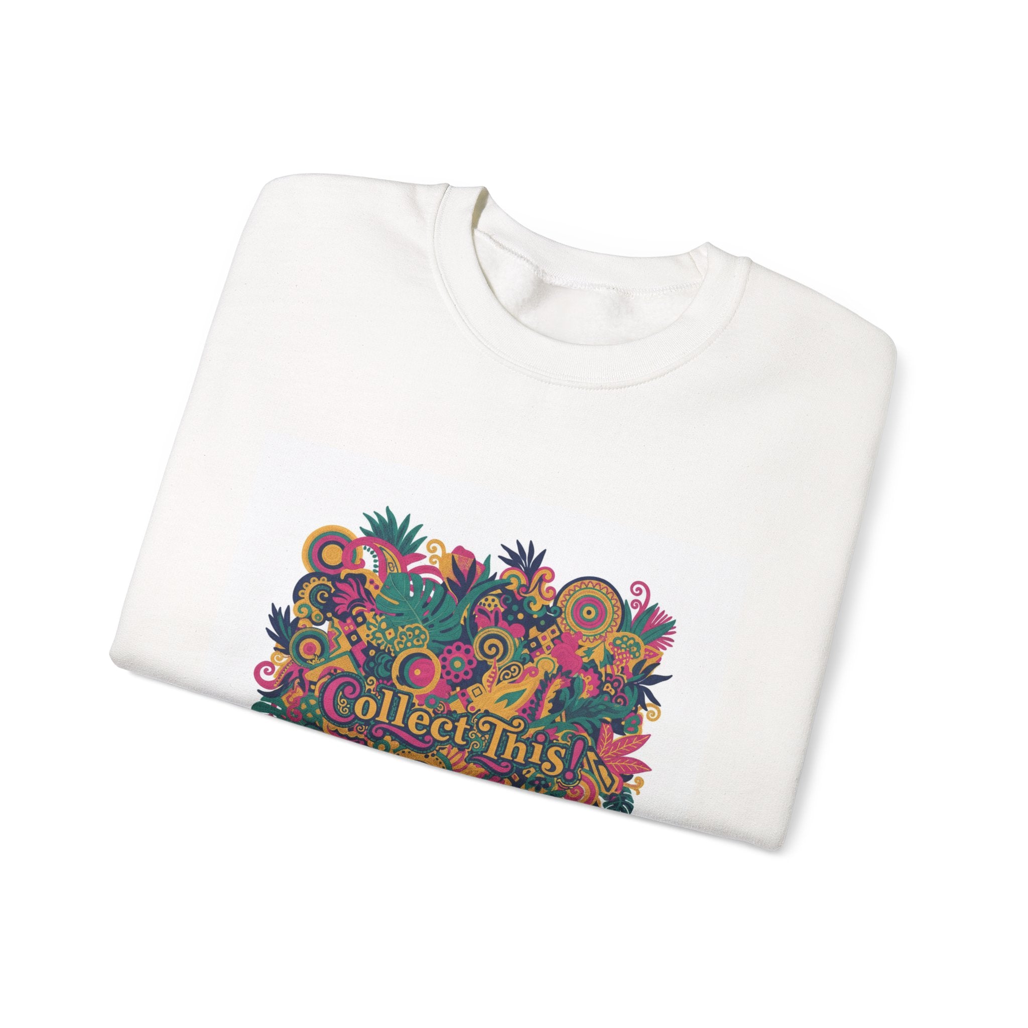 Collect This floral collage Sweatshirt | Maximalist boho collage, bold floral stripes