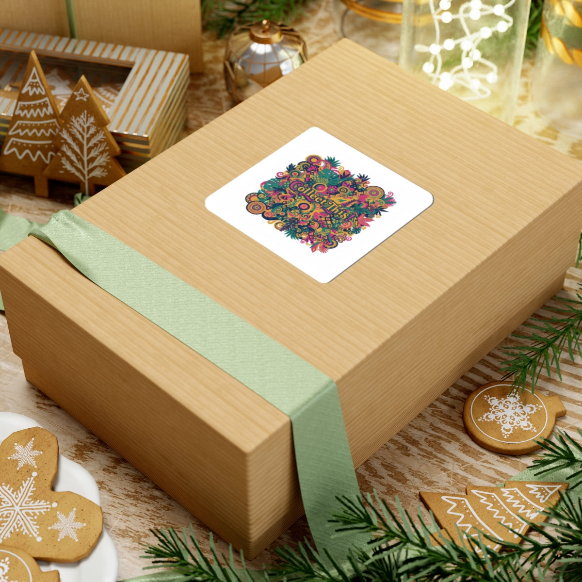 Collect This! Maximalist Floral Collage Sticker | Kiss-Cut, Boho Pattern