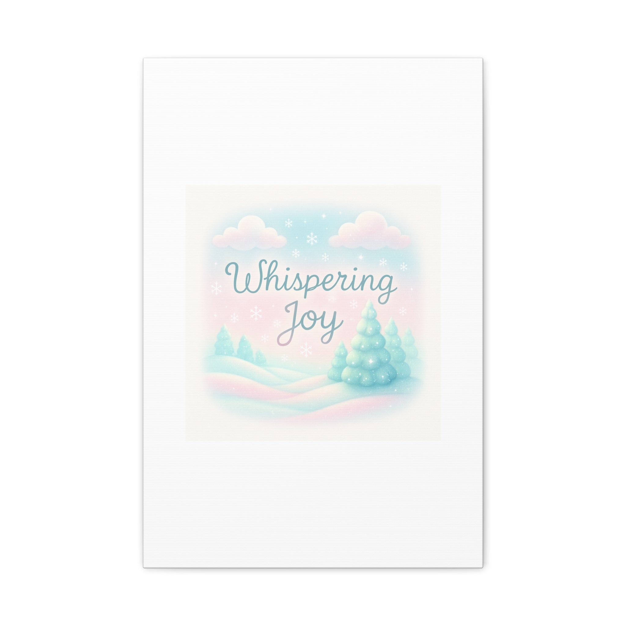 Canvas Wall Art — "Whispering Joy" Pastel Winter Landscape