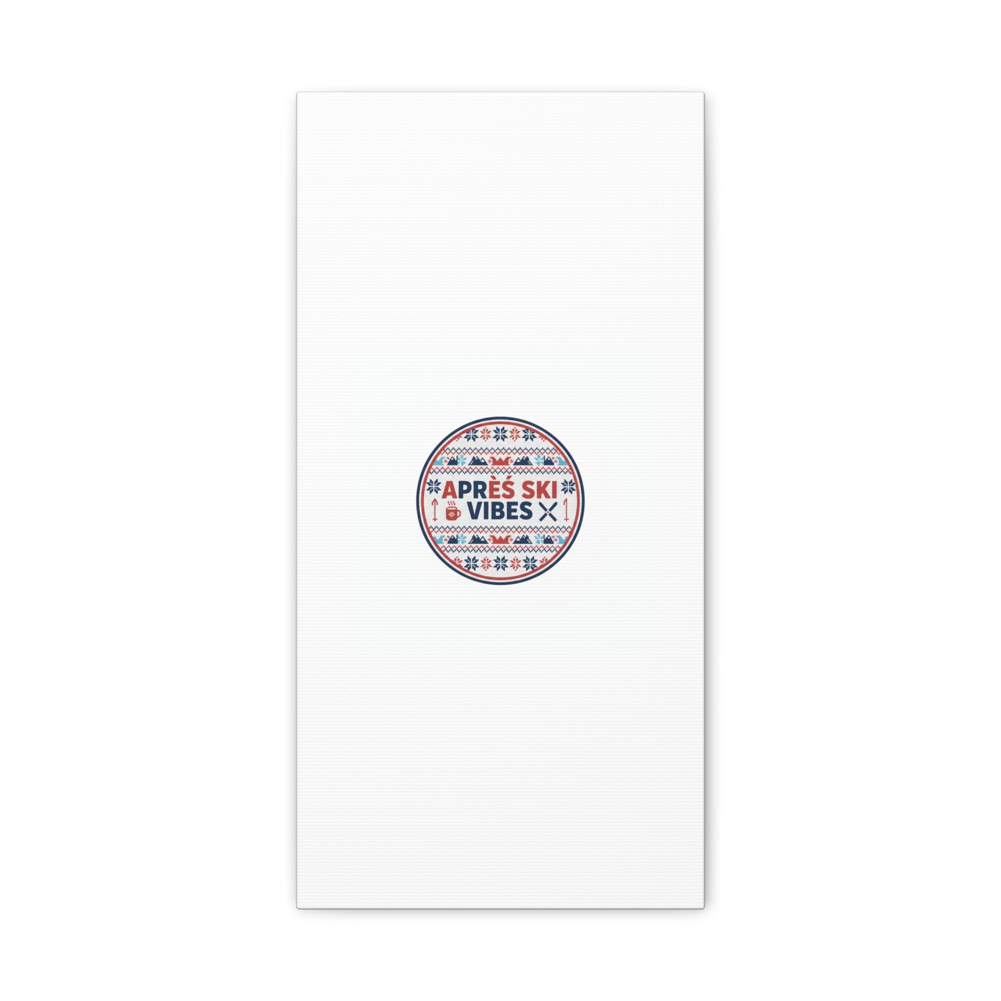 Après Ski Vibes Canvas, Fair Isle Ski Lodge Wall Art | Mountain Chalet Decor