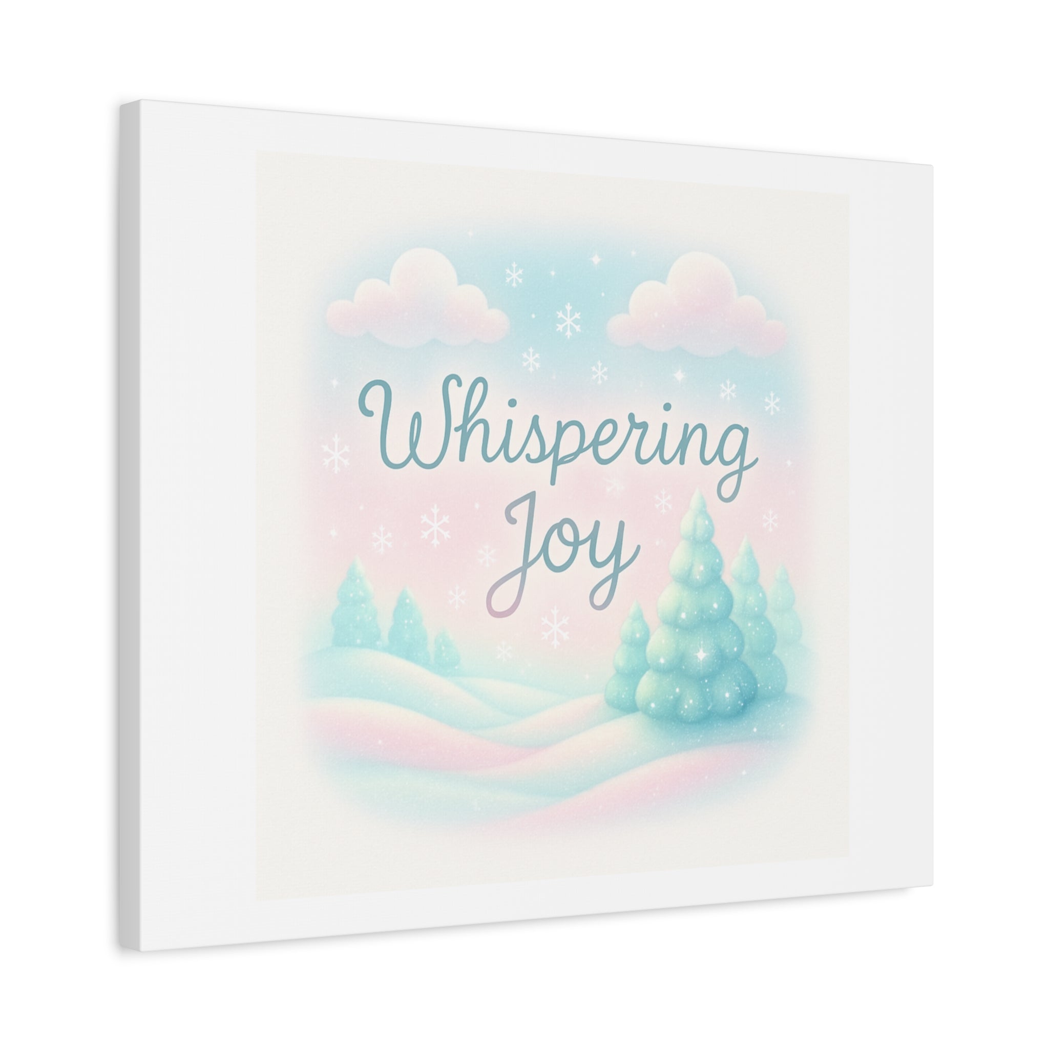 Canvas Wall Art — "Whispering Joy" Pastel Winter Landscape