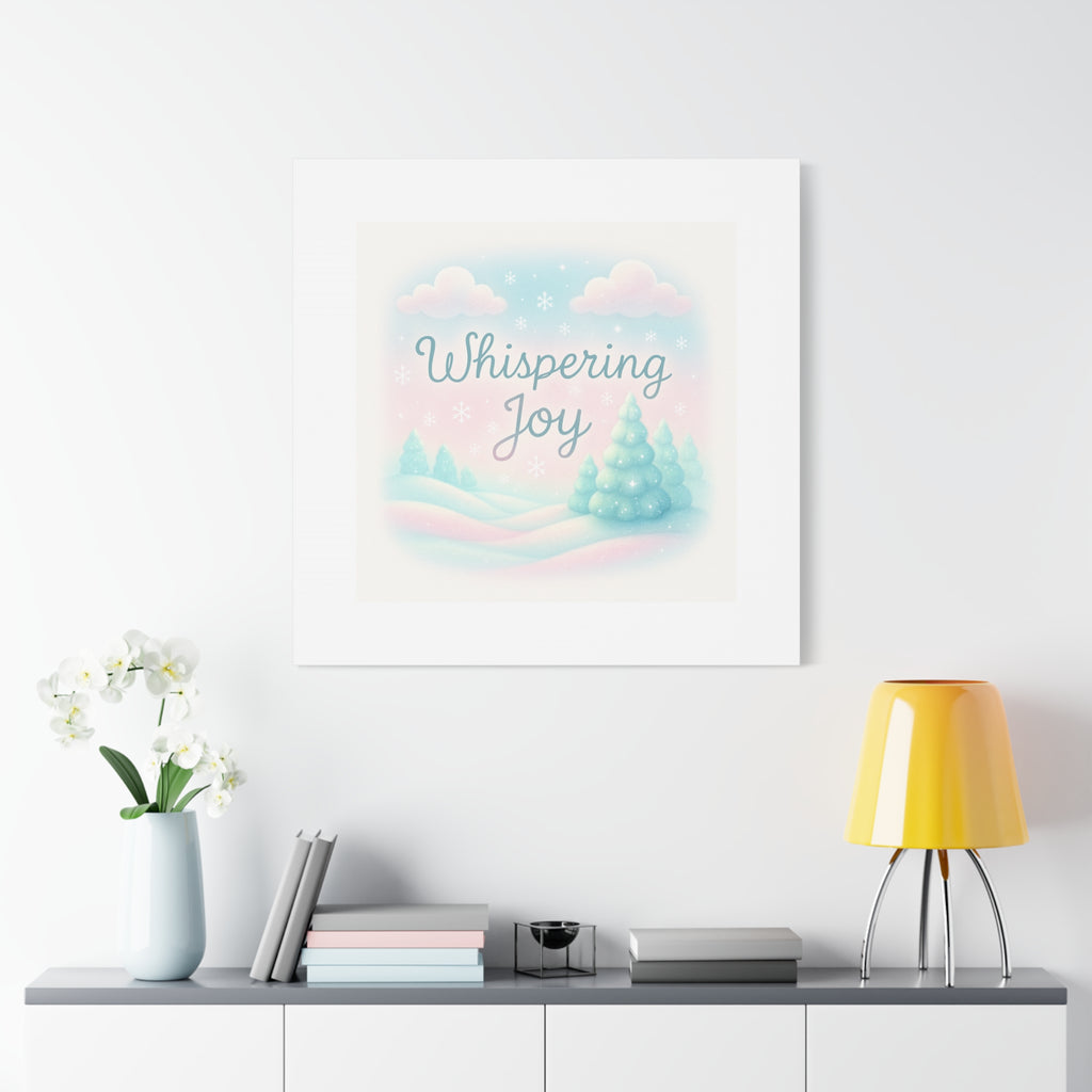 Canvas Wall Art — "Whispering Joy" Pastel Winter Landscape