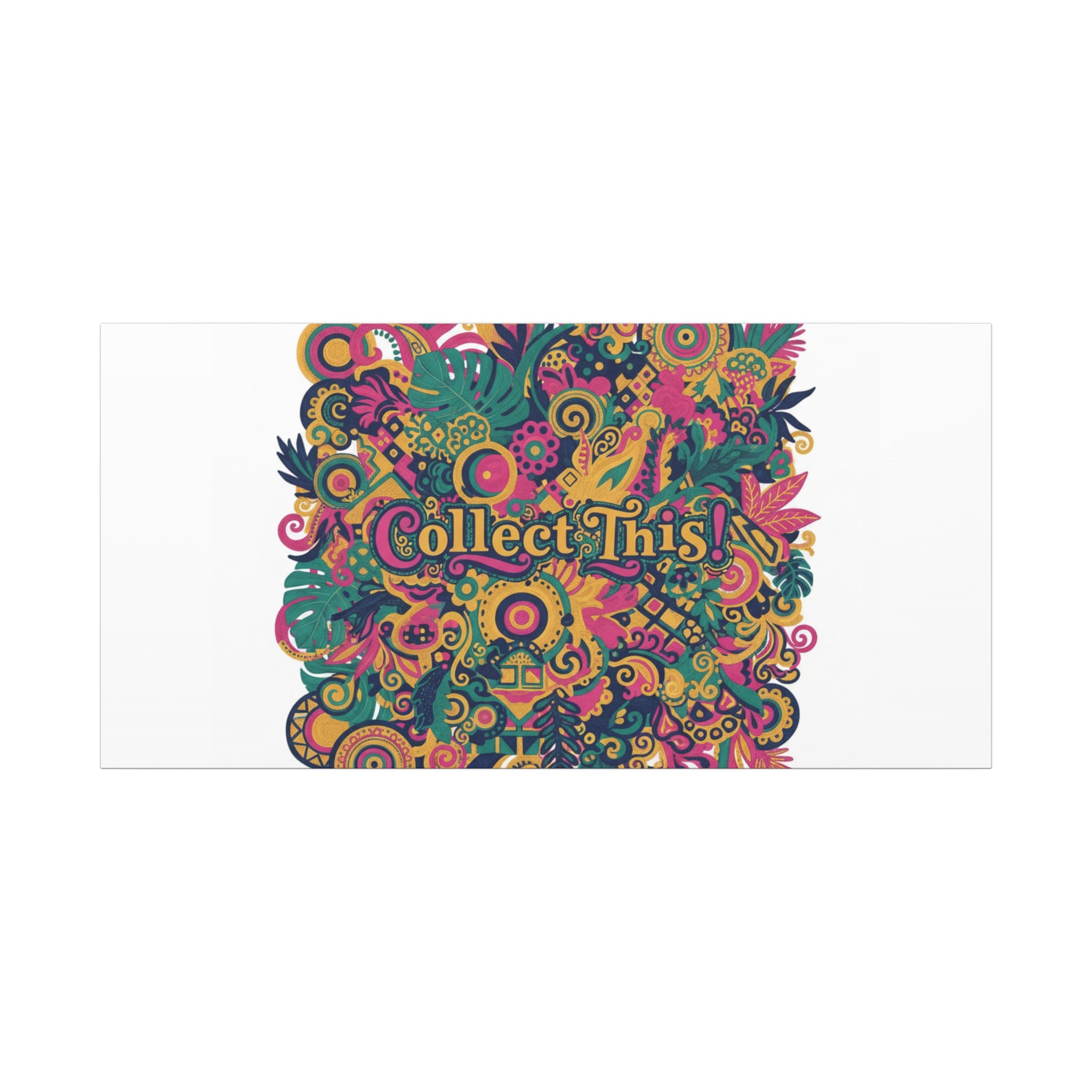 Collect This! Maximalist Floral Collage Canvas | Bold Boho Pattern, Colorful Ornament