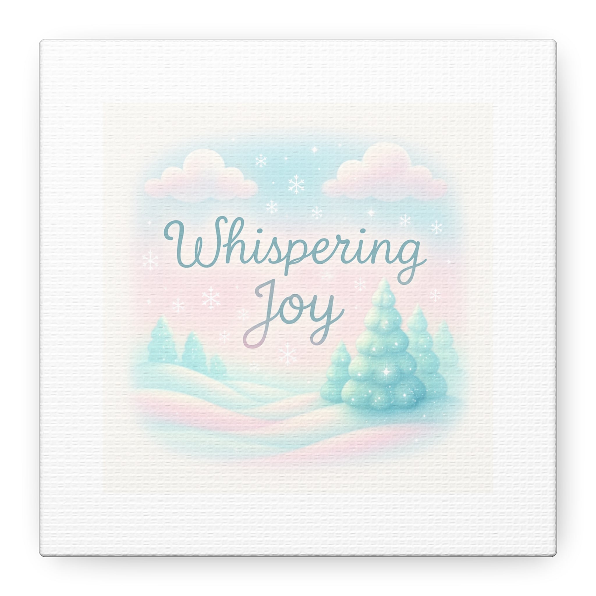 Canvas Wall Art — "Whispering Joy" Pastel Winter Landscape