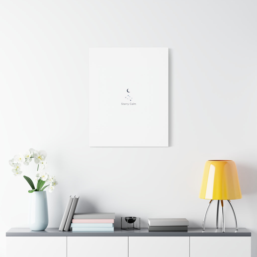 Starry Calm Moon & Constellation Canvas, minimal astrology art print