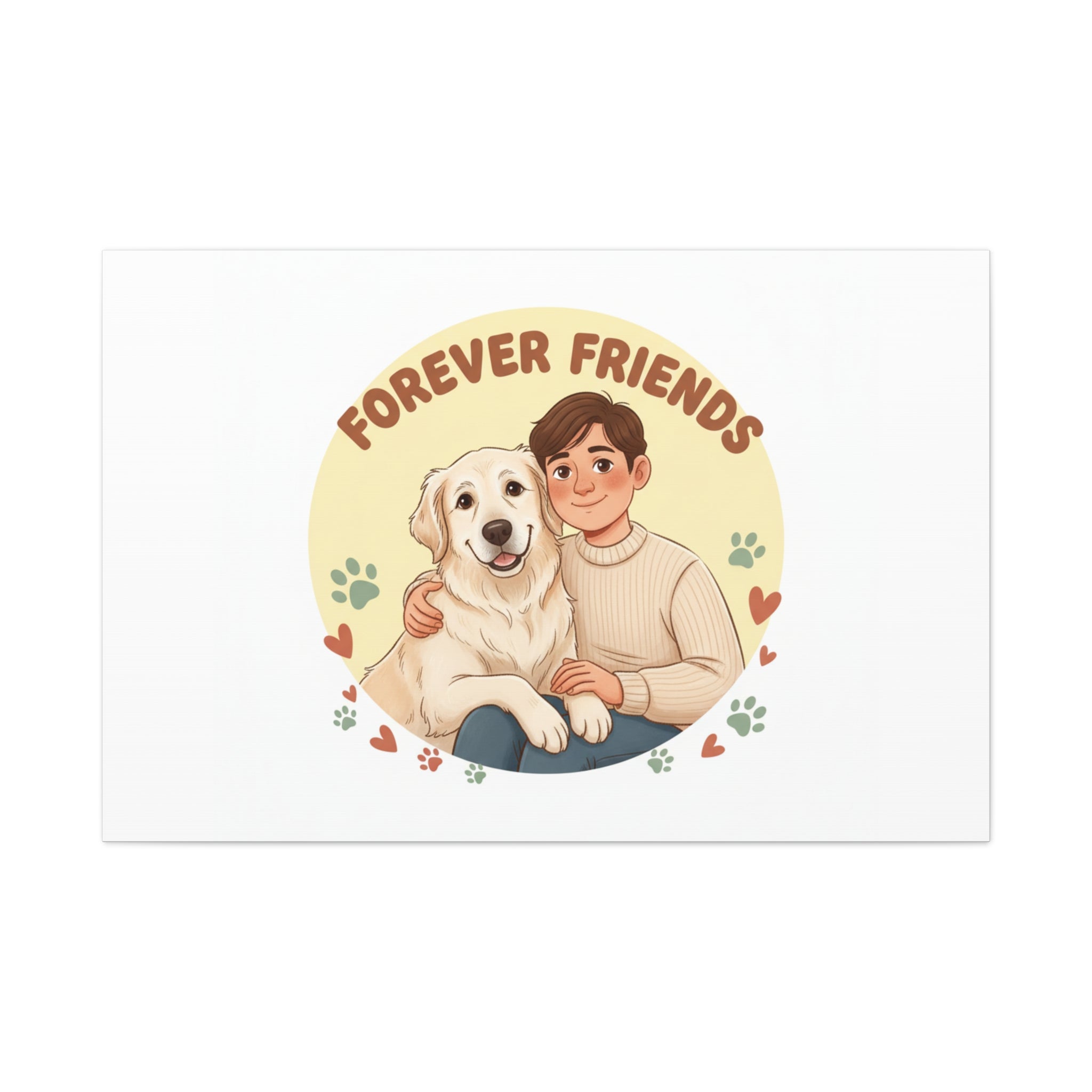 Forever Friends Dog Wall Art, Pet Canvas, Senior Dog Print | Pet-Centric Holiday
