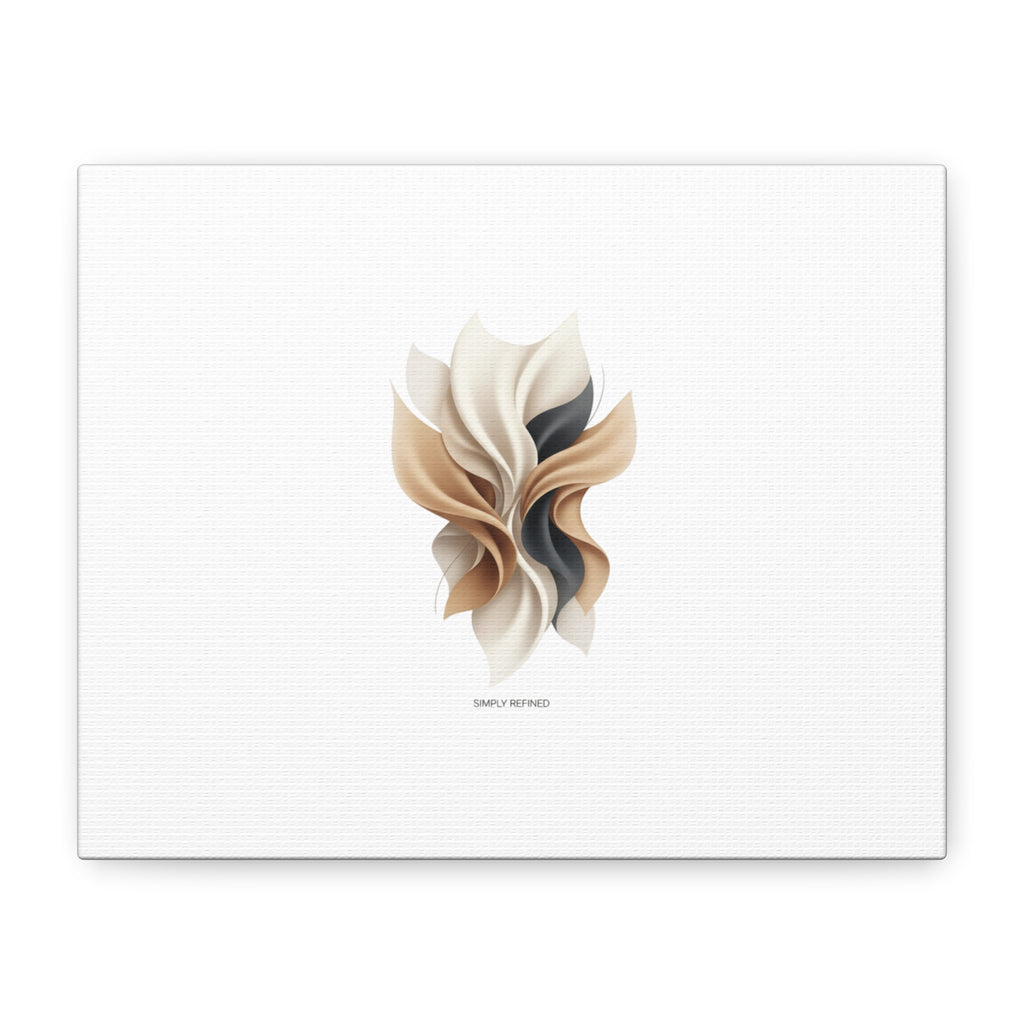 Neutral Abstract Bloom Canvas, Matte Stretched Canvas | Quiet Luxury, Minimalist Wall Art