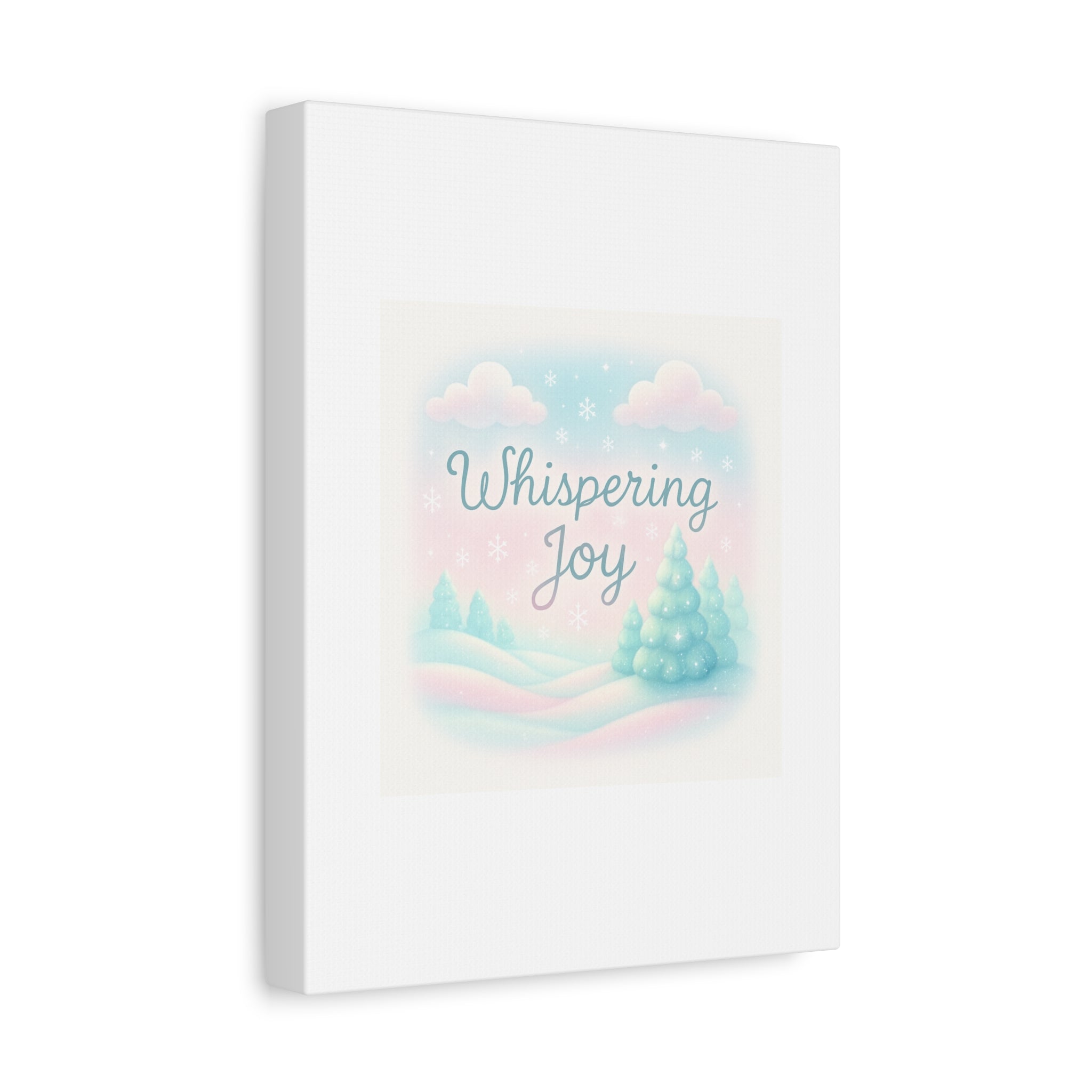 Canvas Wall Art — "Whispering Joy" Pastel Winter Landscape