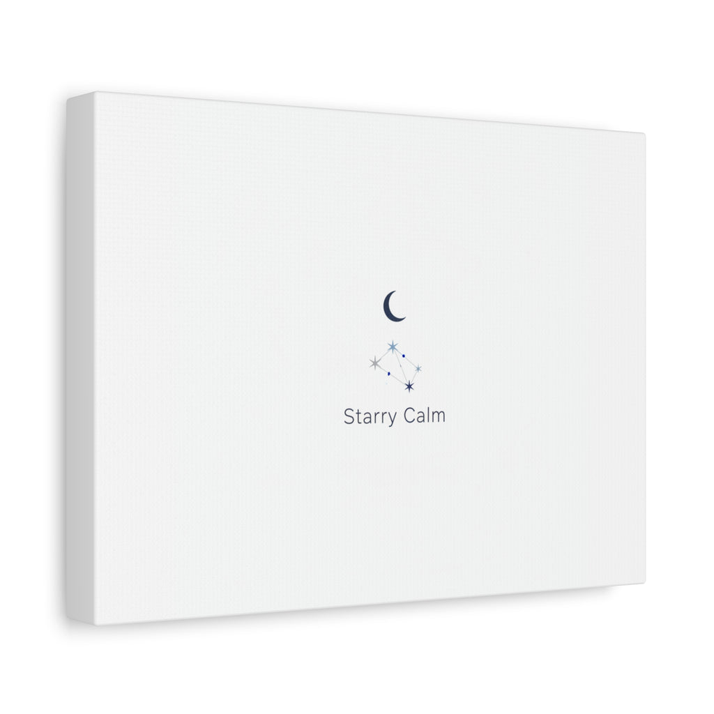 Starry Calm Moon & Constellation Canvas, minimal astrology art print