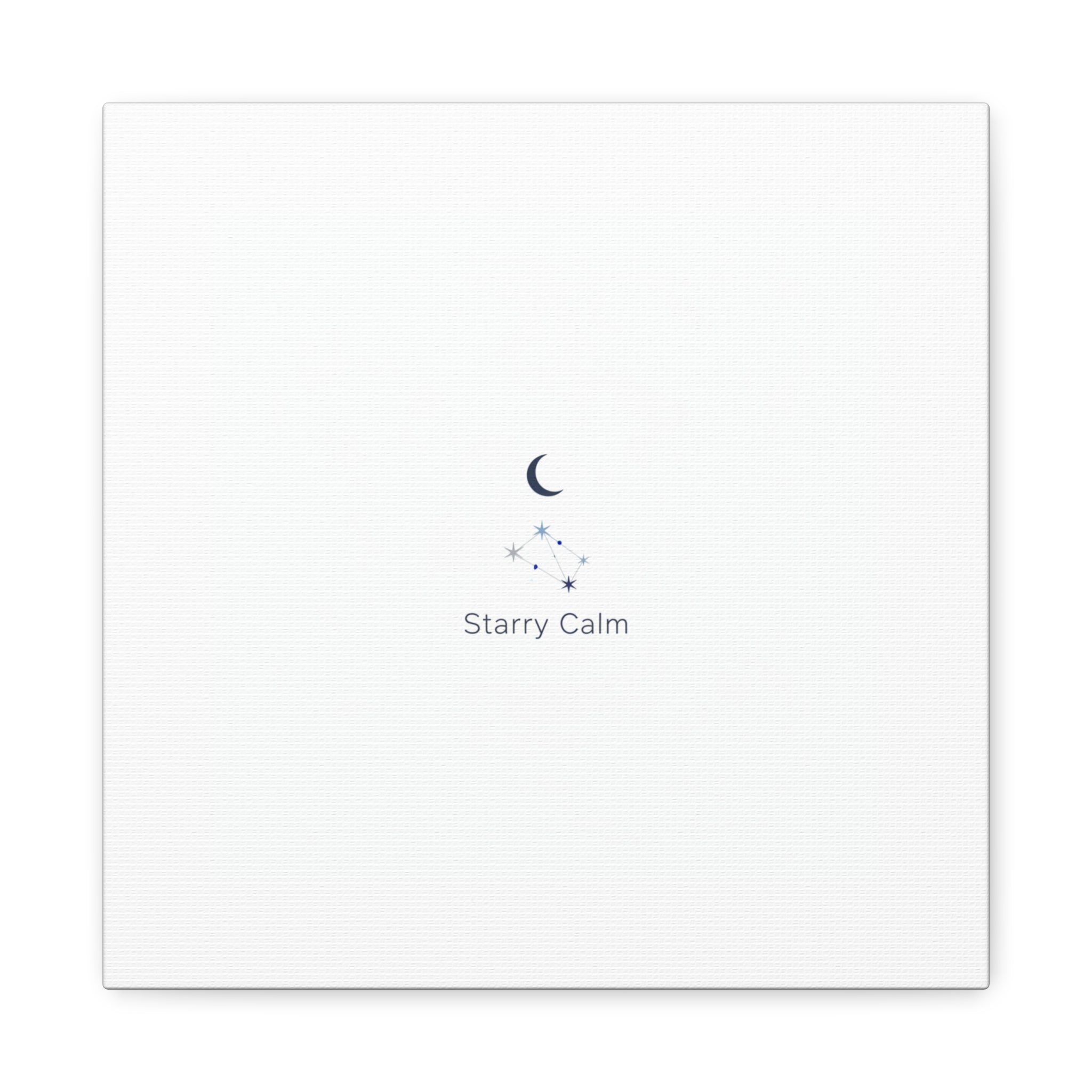 Starry Calm Moon & Constellation Canvas, minimal astrology art print