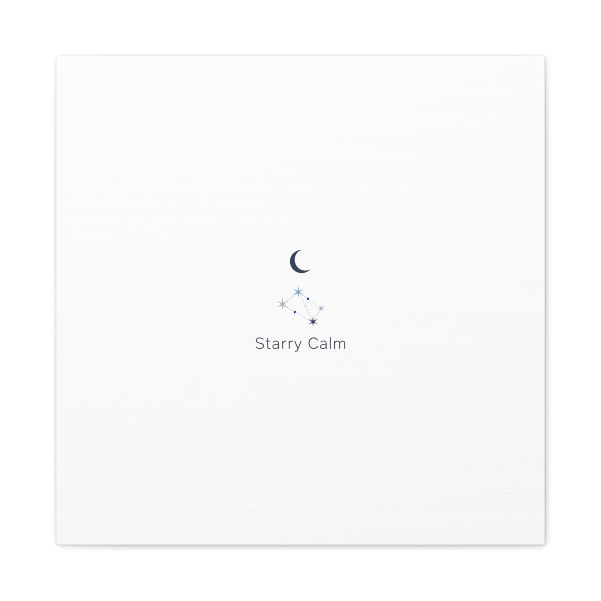 Starry Calm Moon & Constellation Canvas, minimal astrology art print