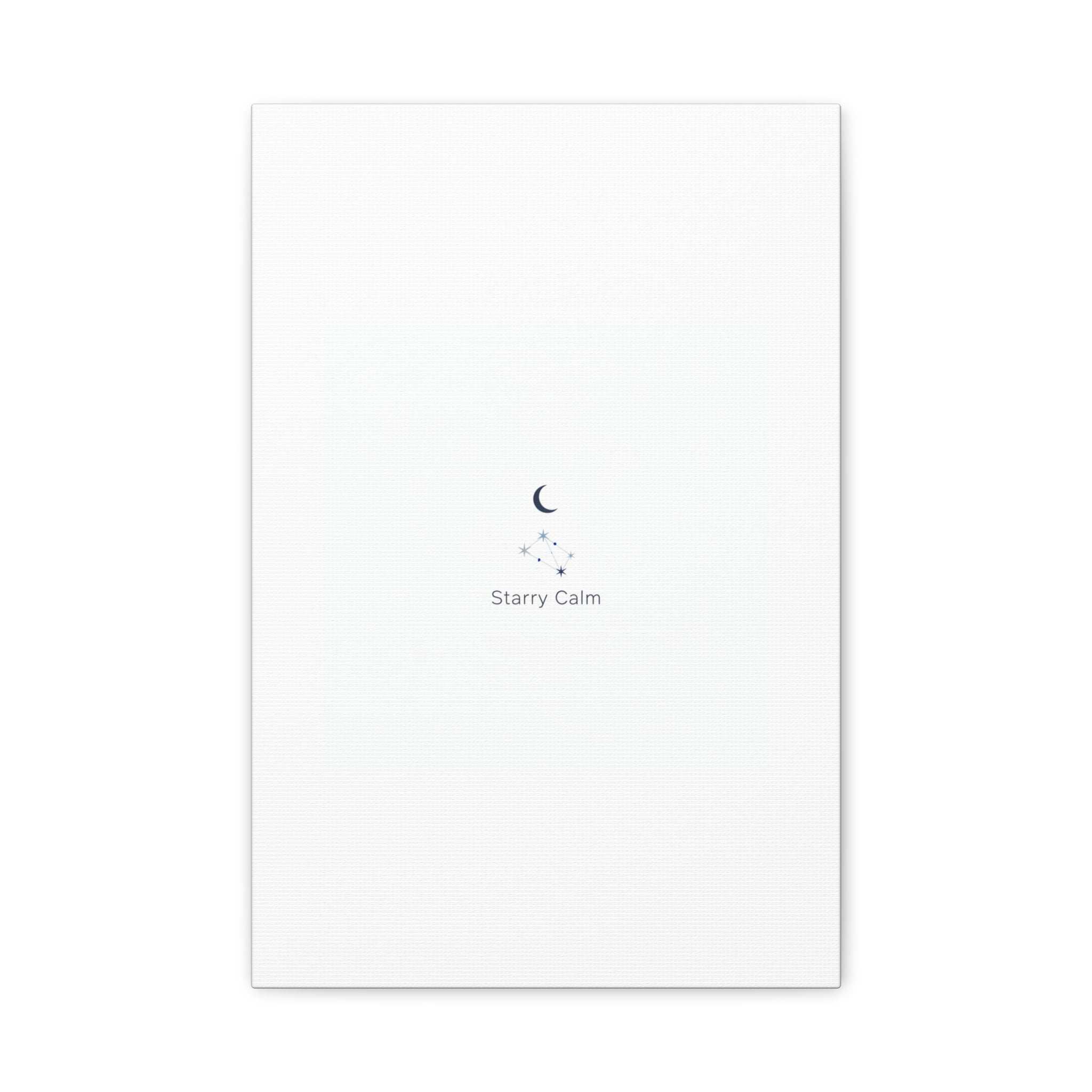 Starry Calm Moon & Constellation Canvas, minimal astrology art print