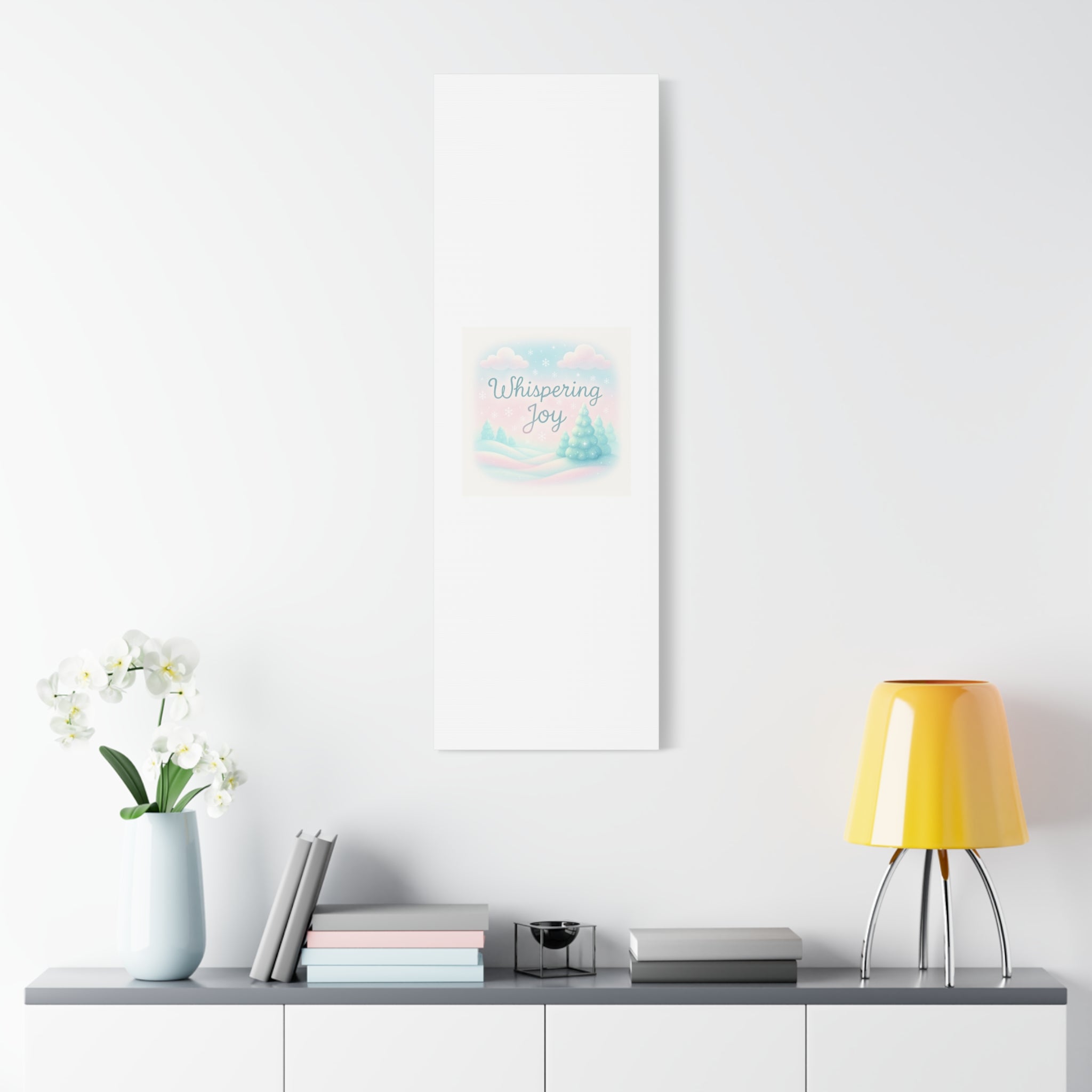 Canvas Wall Art — "Whispering Joy" Pastel Winter Landscape