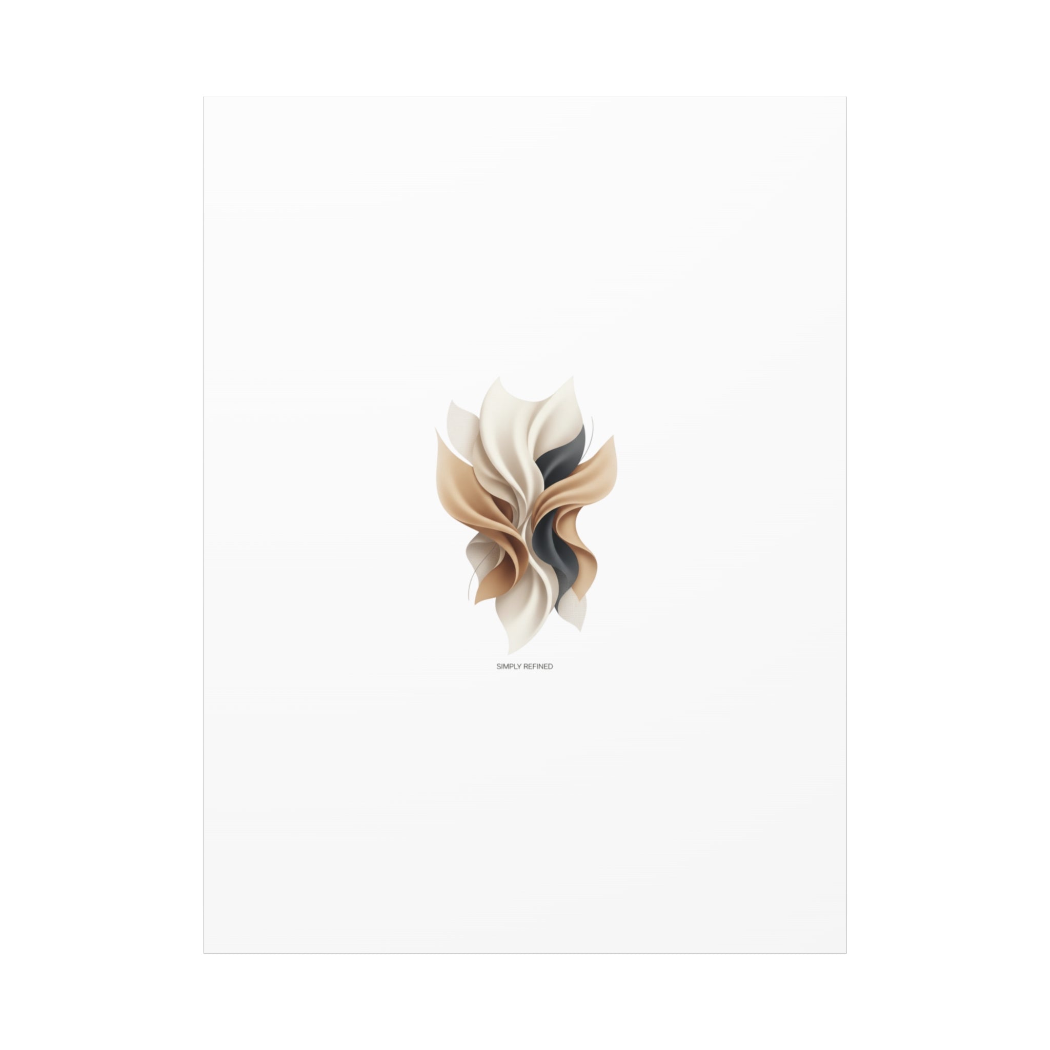 Neutral Abstract Bloom Canvas, Matte Stretched Canvas | Quiet Luxury, Minimalist Wall Art