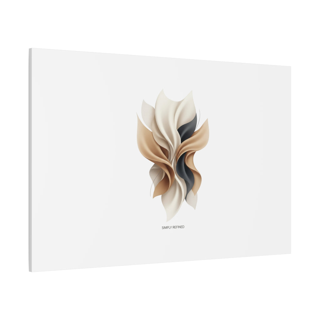 Neutral Abstract Bloom Canvas, Matte Stretched Canvas | Quiet Luxury, Minimalist Wall Art