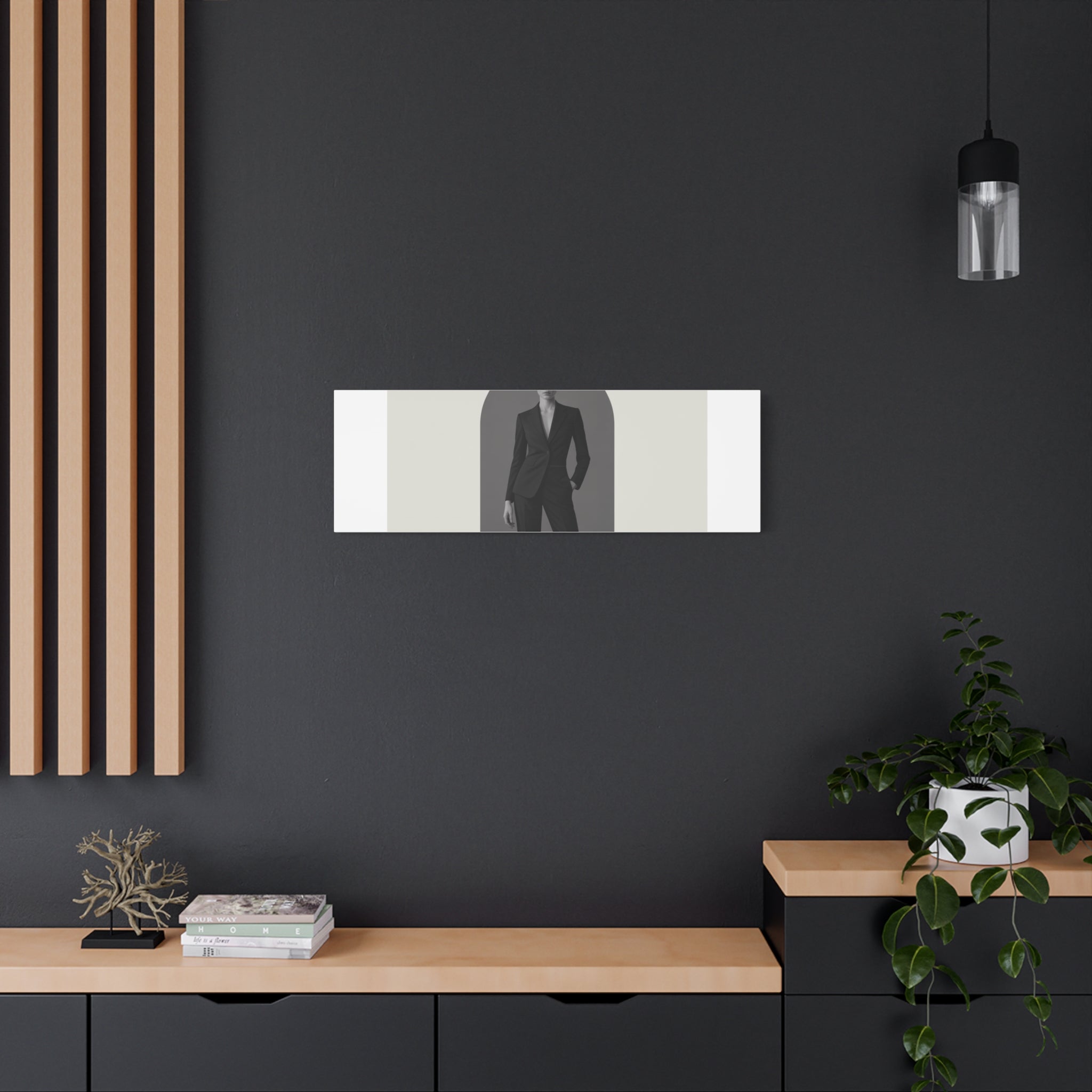 Monochrome Minimal Fashion Print, Canvas