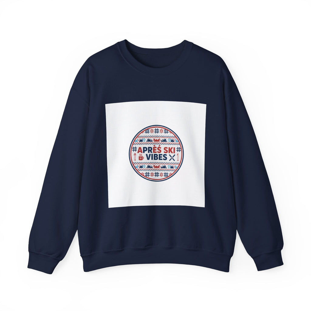 Après Ski Vibes Crewneck Sweatshirt | Fair Isle Ski Lodge Graphic