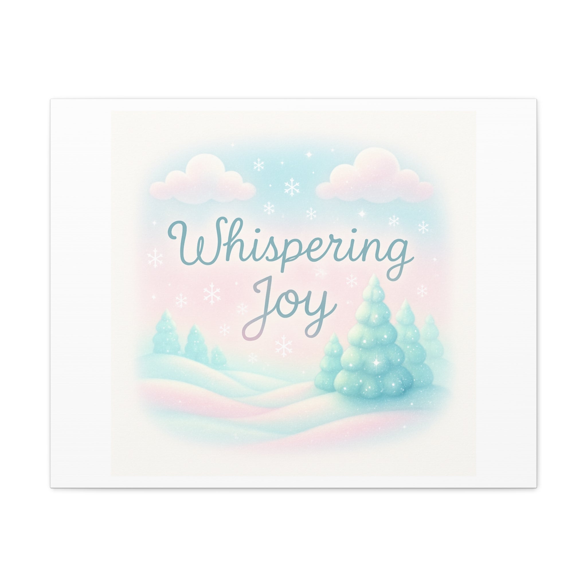 Canvas Wall Art — "Whispering Joy" Pastel Winter Landscape