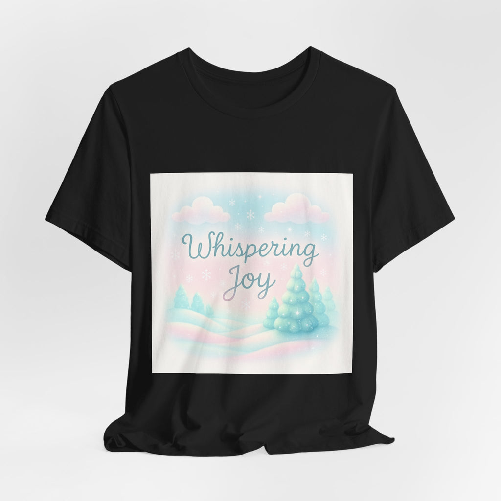 Whispering Joy Tee — Pastel Winter Trees Holiday T‑Shirt