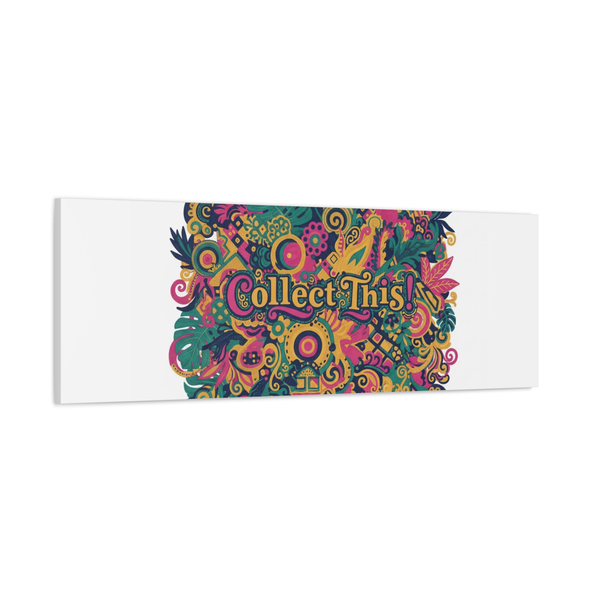 Collect This! Maximalist Floral Collage Canvas | Bold Boho Pattern, Colorful Ornament