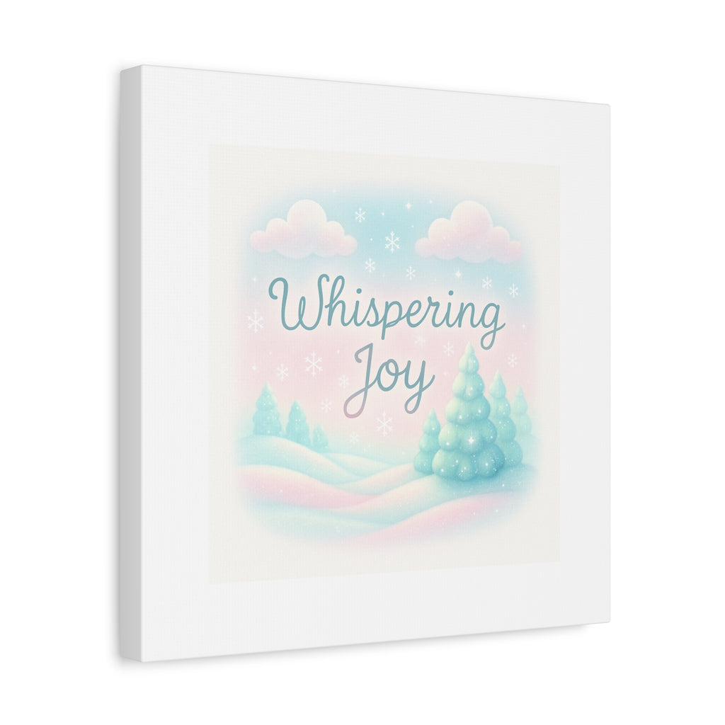 Canvas Wall Art — "Whispering Joy" Pastel Winter Landscape