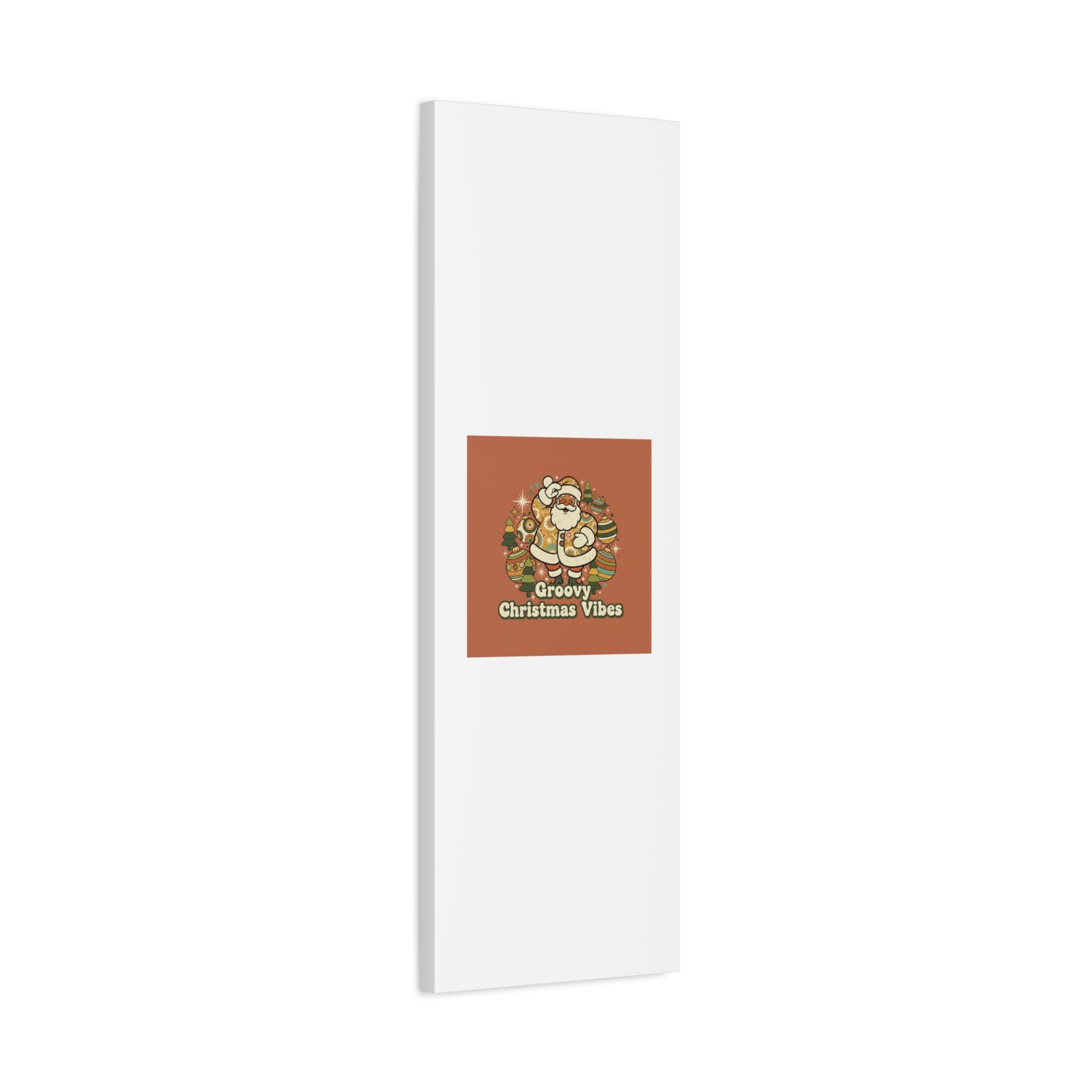 Groovy Christmas Vibes Canvas | 1970s Retro Holiday Art, Vintage Noel