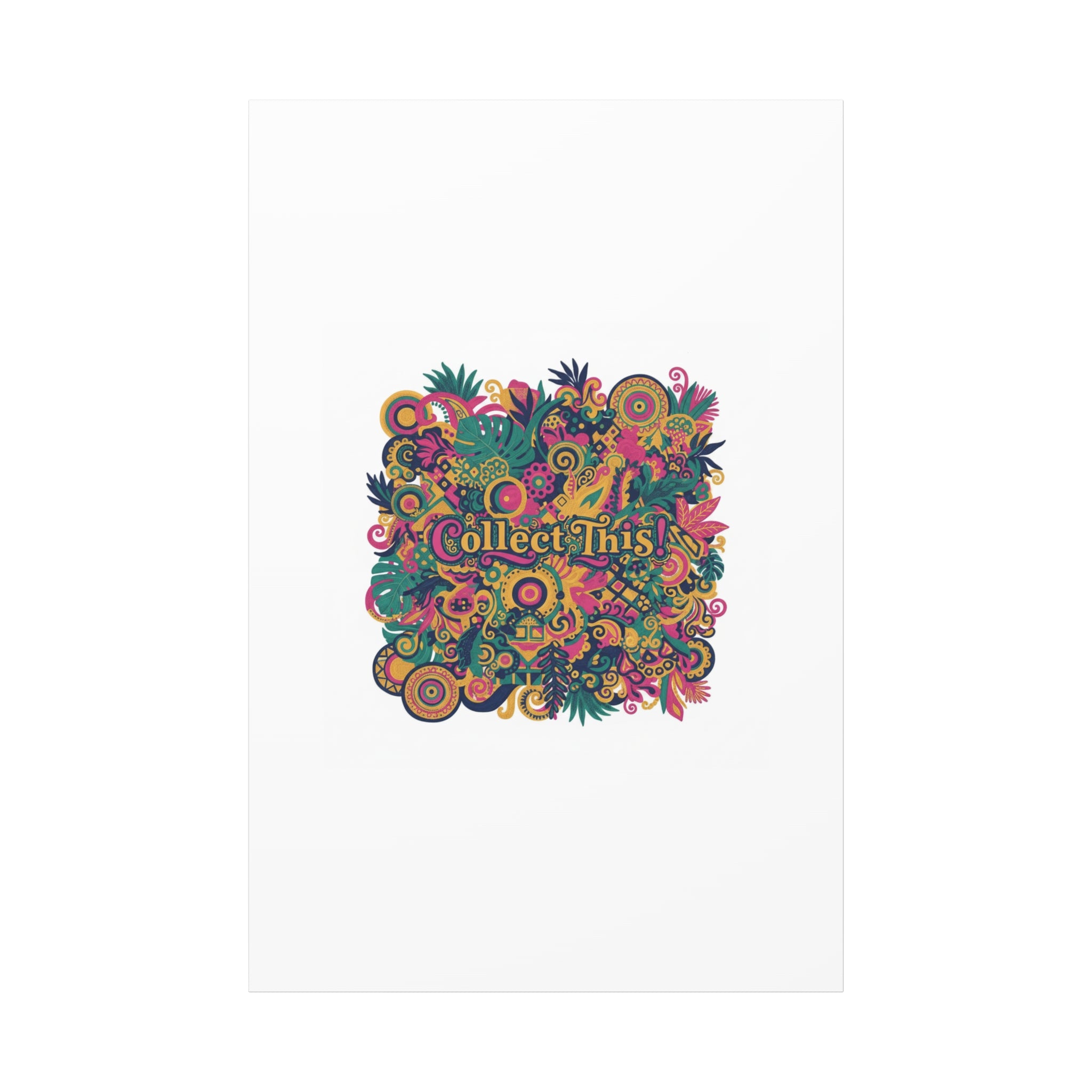 Collect This! Maximalist Floral Collage Canvas | Bold Boho Pattern, Colorful Ornament