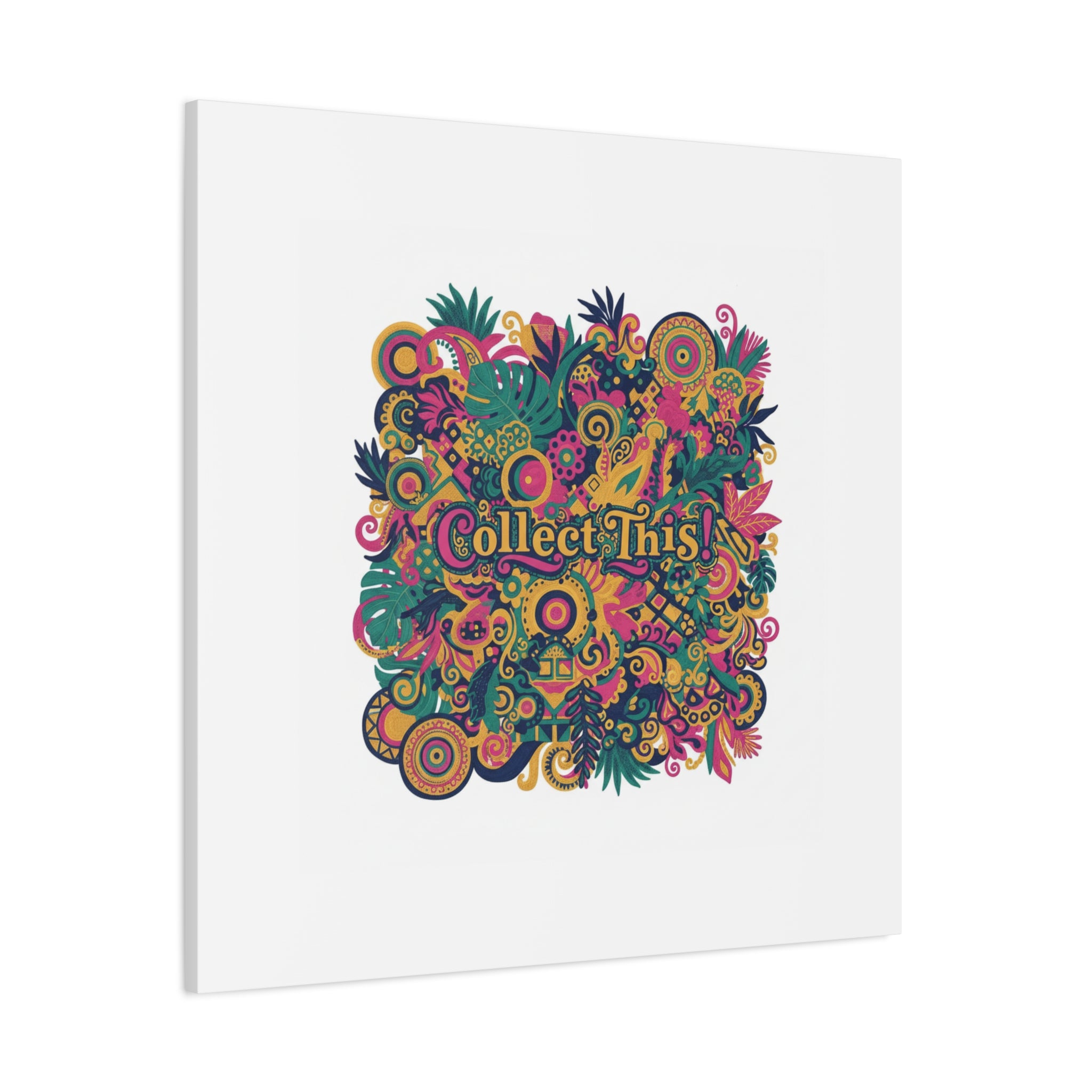 Collect This! Maximalist Floral Collage Canvas | Bold Boho Pattern, Colorful Ornament