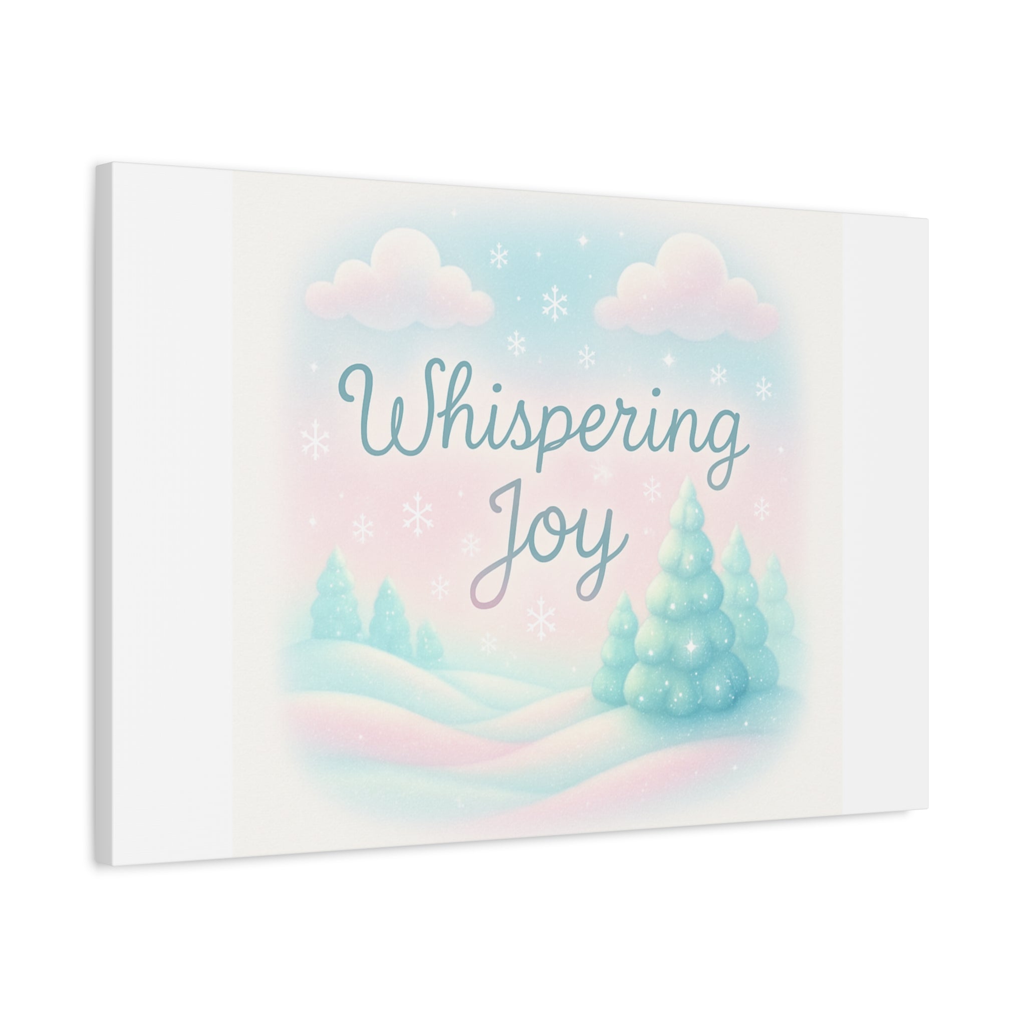 Canvas Wall Art — "Whispering Joy" Pastel Winter Landscape