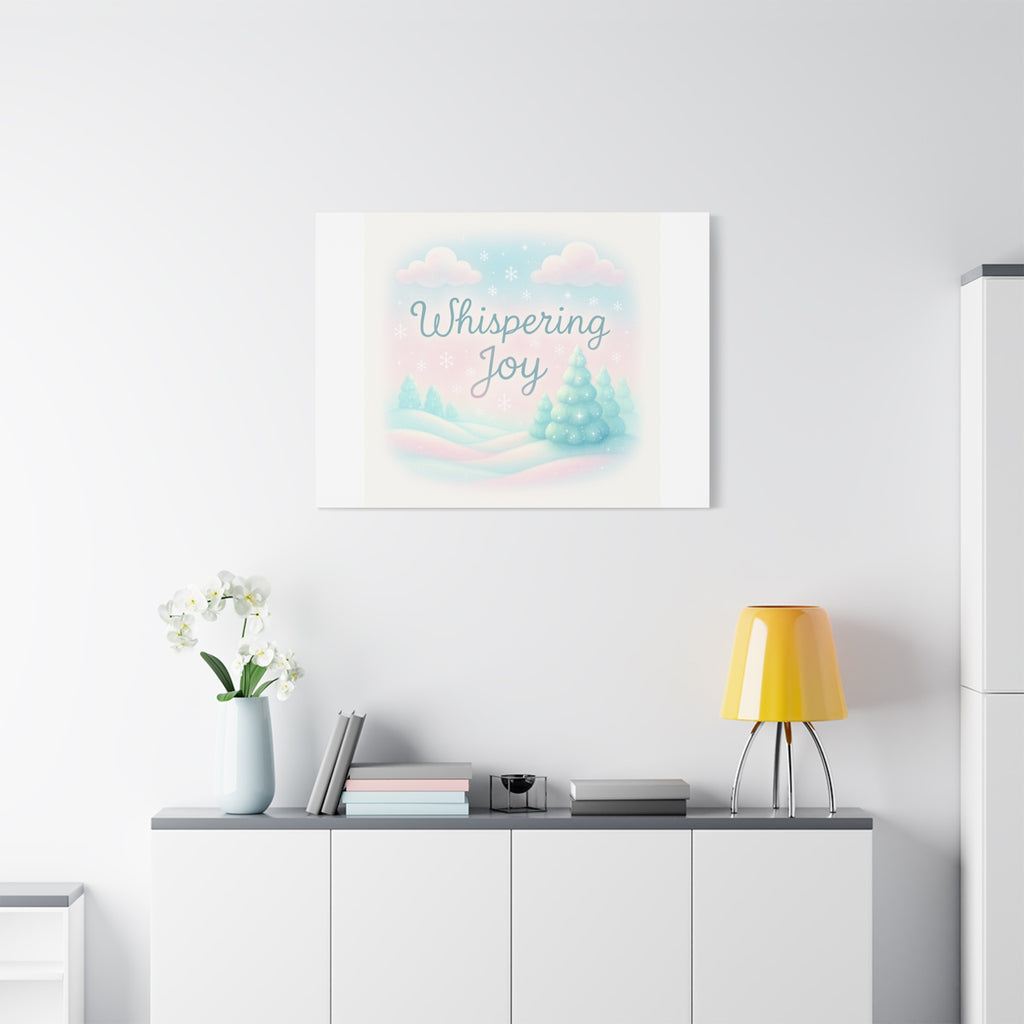Canvas Wall Art — "Whispering Joy" Pastel Winter Landscape