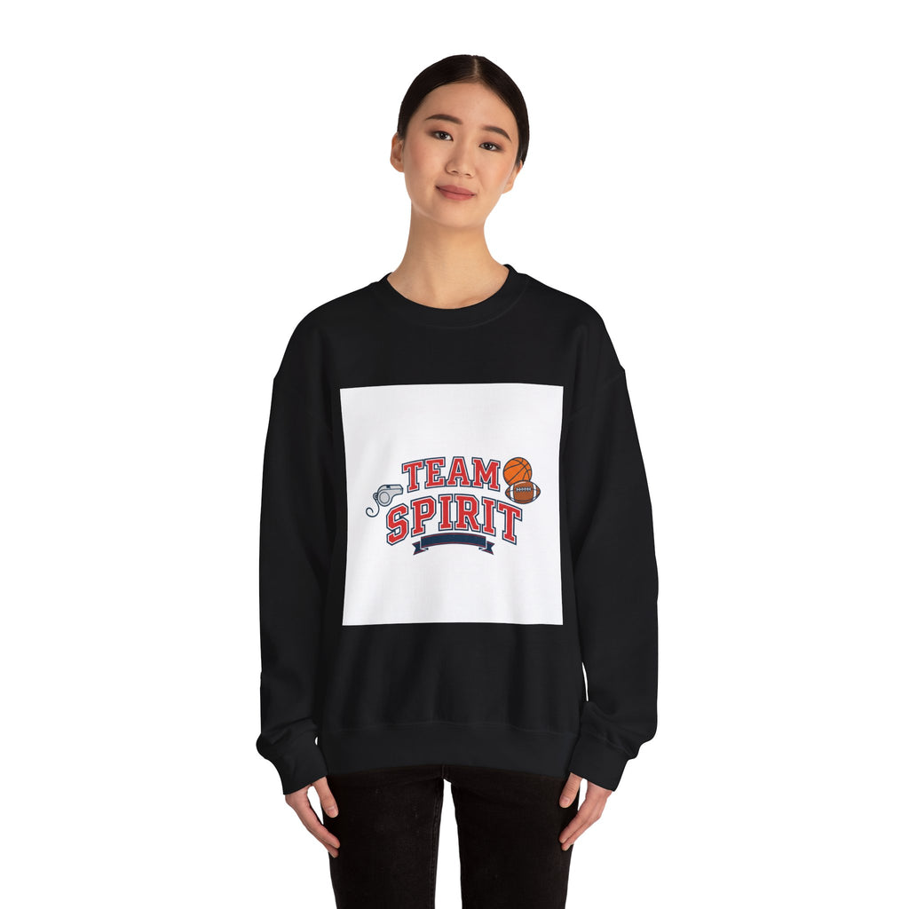 Team Spirit Crewneck Sweatshirt | Varsity/Collegiate, Athletic Block Letter