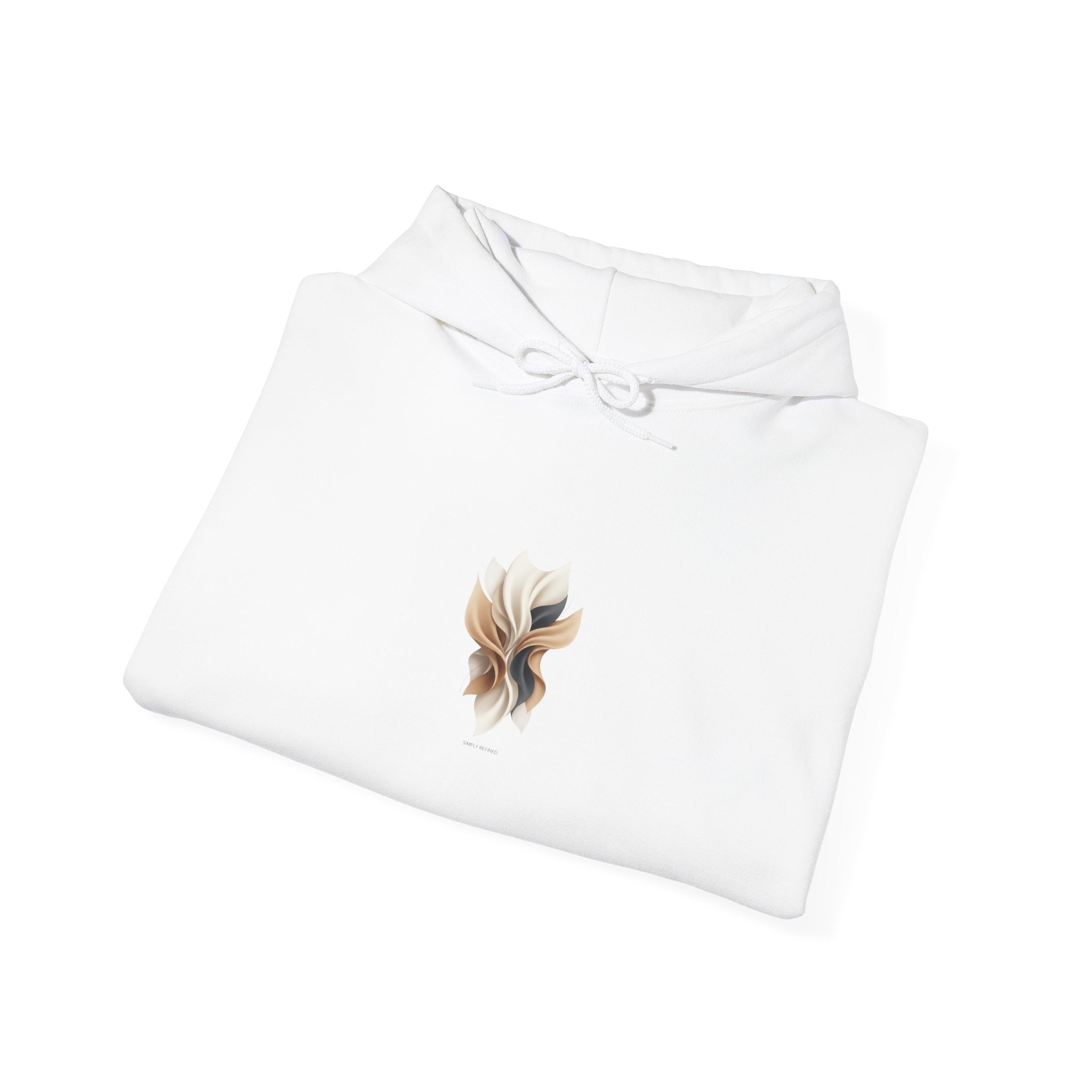 Minimal Neutral Floral Micro-Embroidery Hoodie | Quiet Luxury, Premium Basics