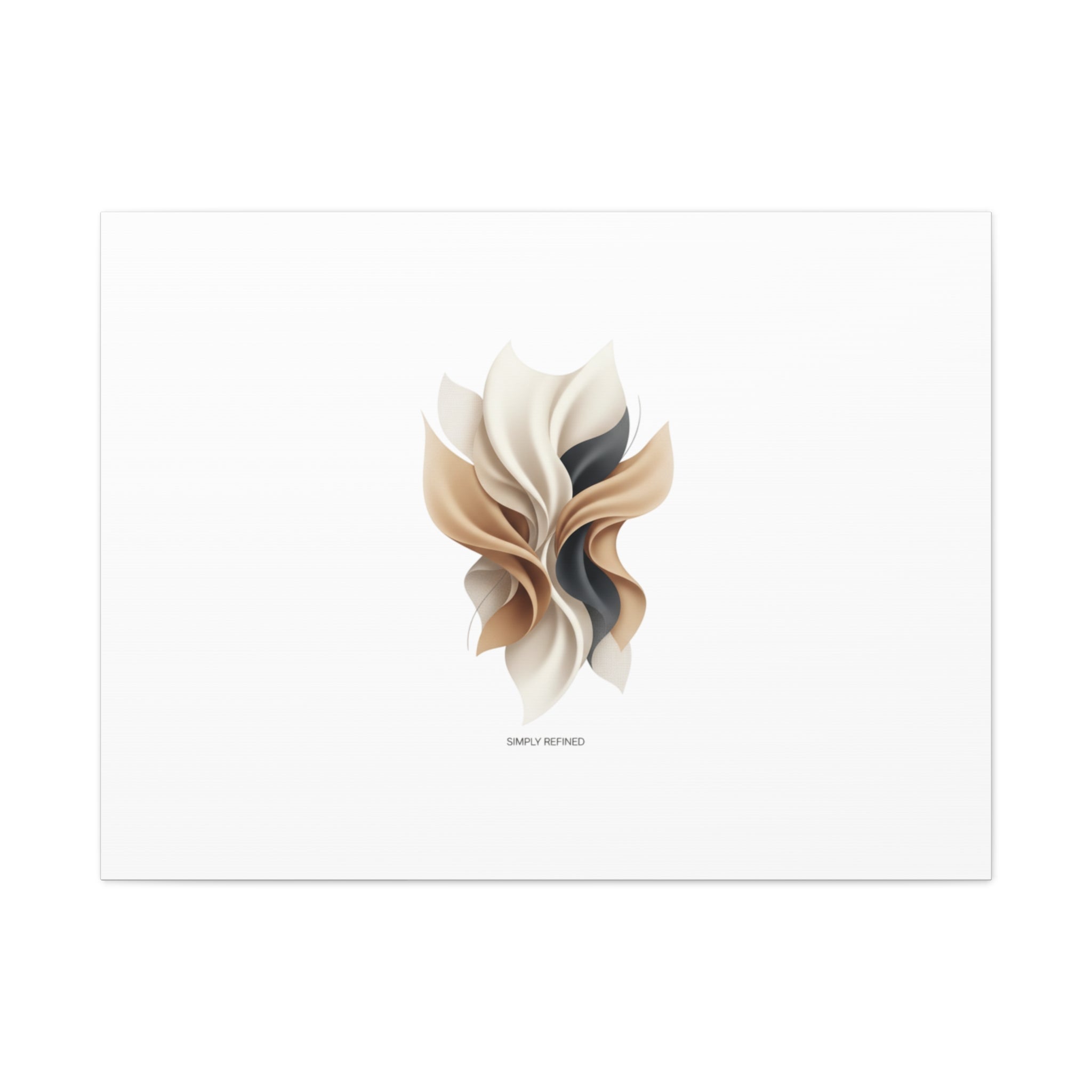 Neutral Abstract Bloom Canvas, Matte Stretched Canvas | Quiet Luxury, Minimalist Wall Art