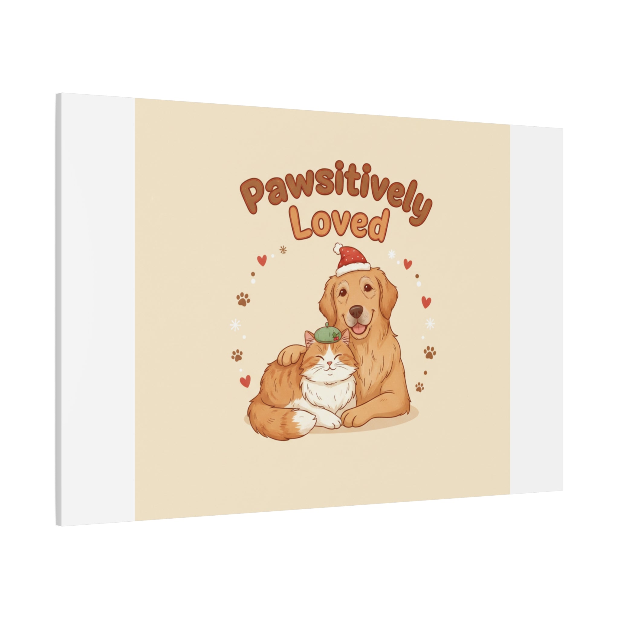 Pawsitively Loved Canvas, Pet Holiday Wall Art | Senior Dog Christmas Decor
