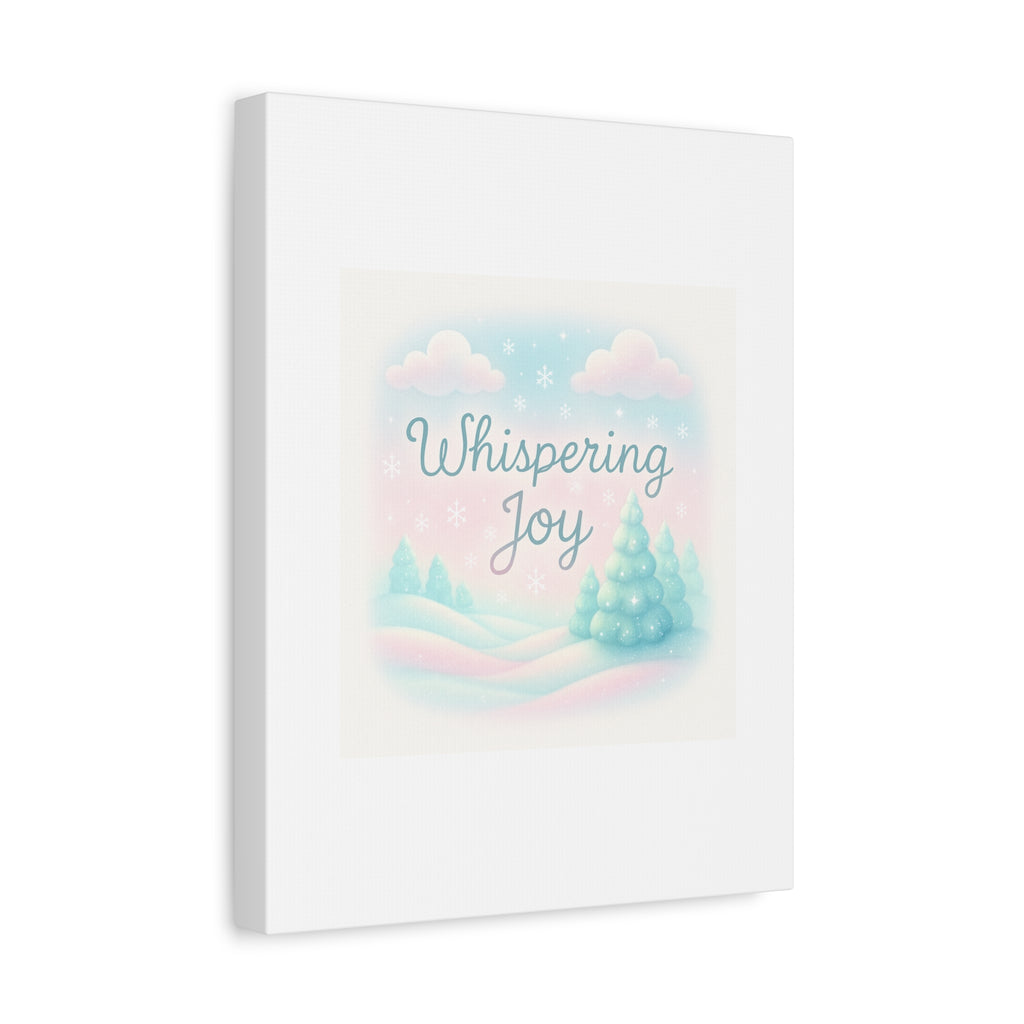 Canvas Wall Art — "Whispering Joy" Pastel Winter Landscape