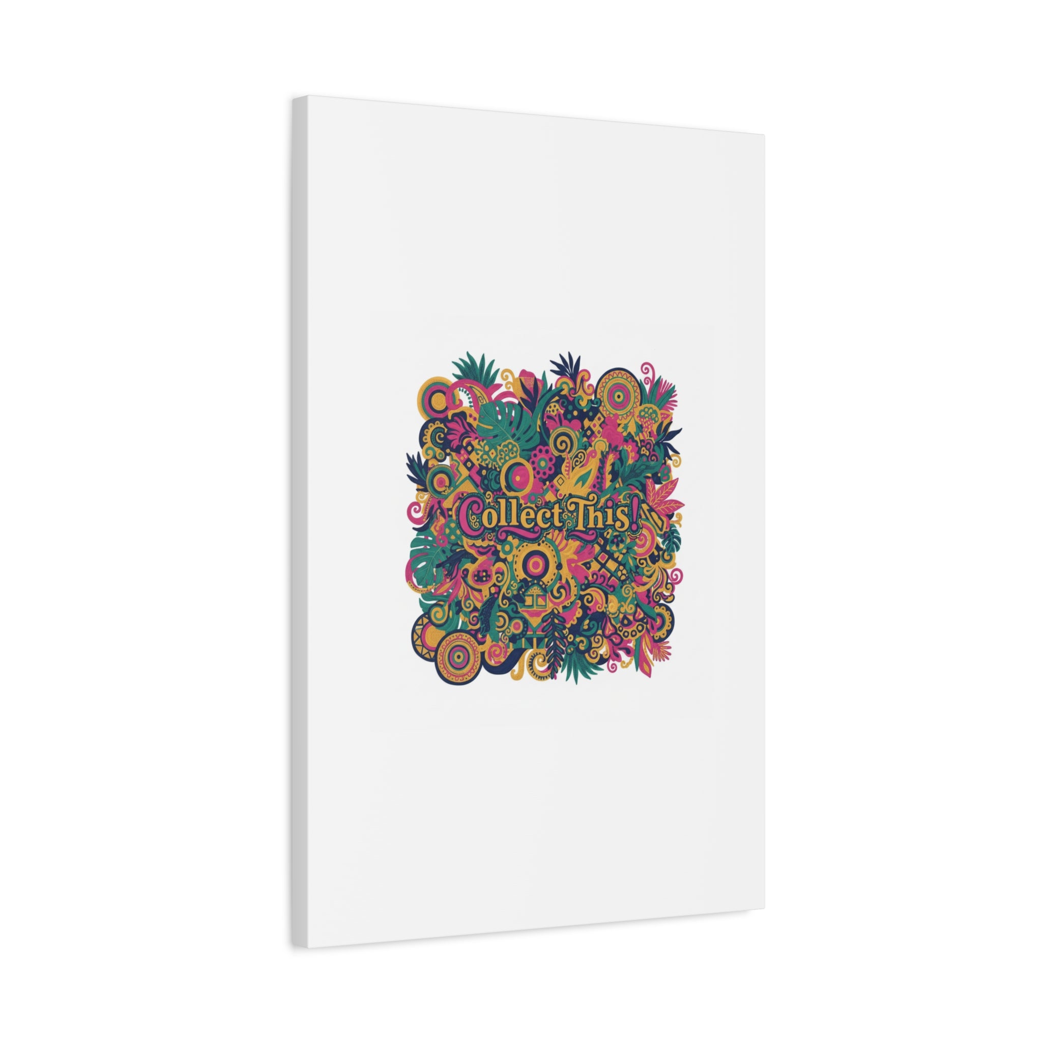 Collect This! Maximalist Floral Collage Canvas | Bold Boho Pattern, Colorful Ornament