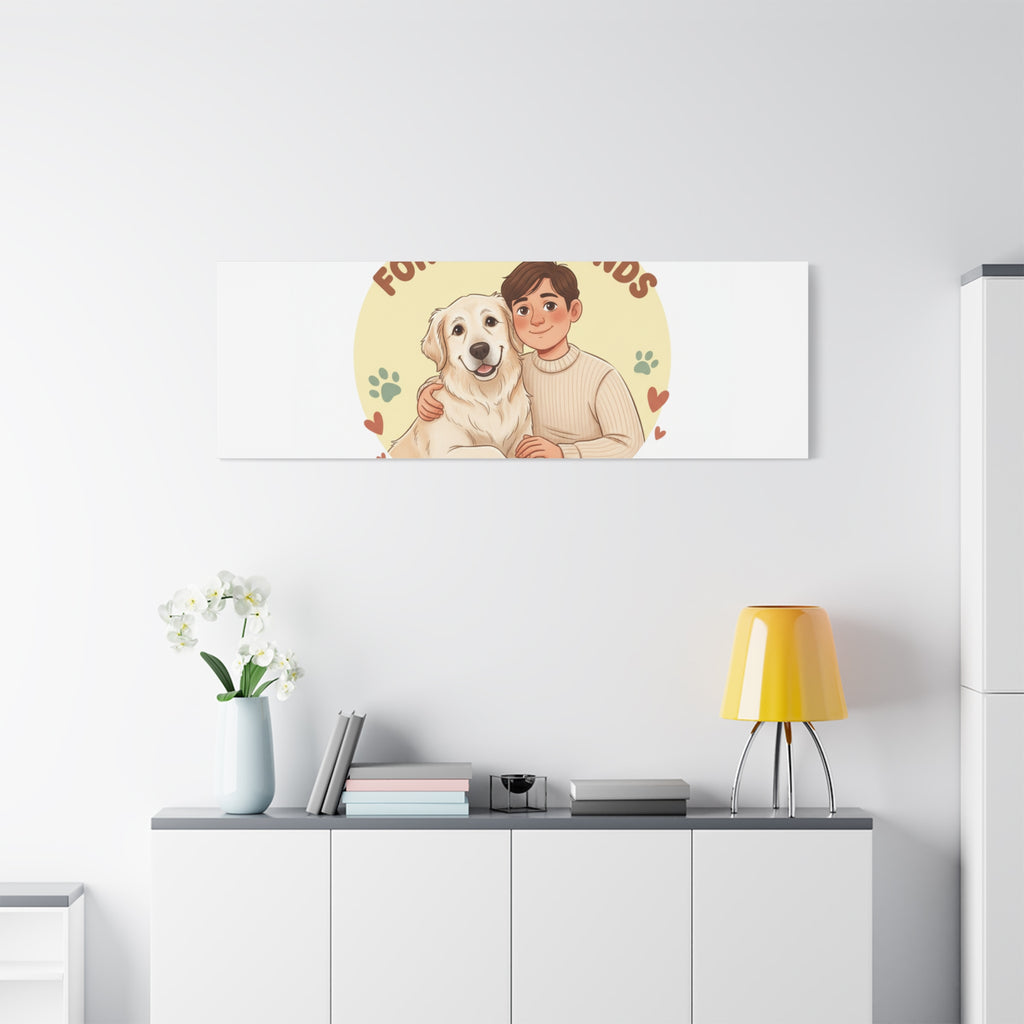 Forever Friends Dog Wall Art, Pet Canvas, Senior Dog Print | Pet-Centric Holiday