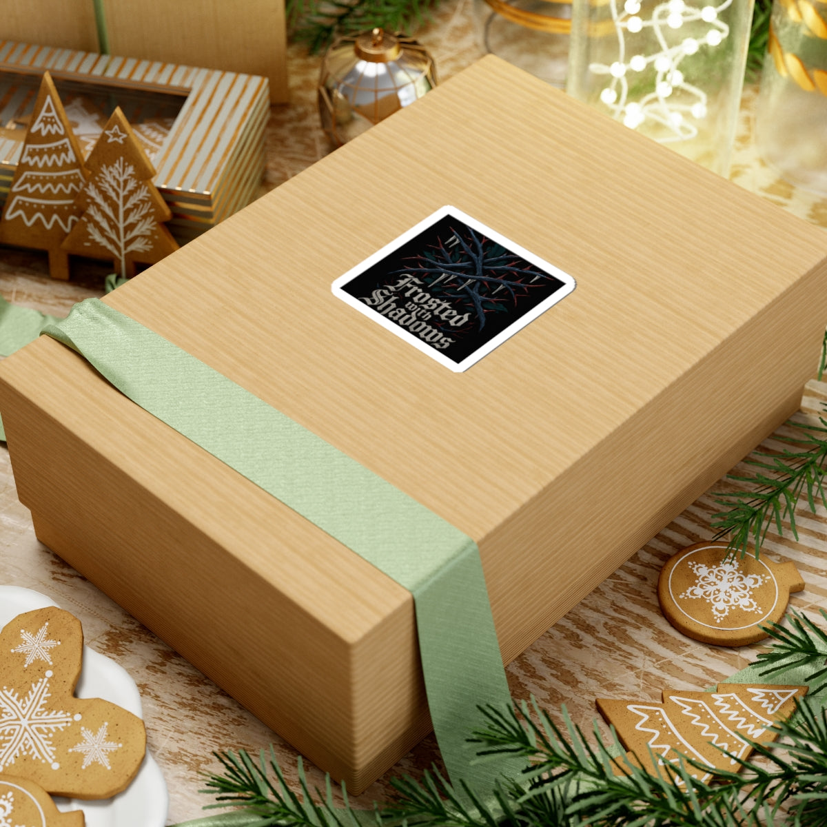 Sticker — "Frosted with Shadows" Gothic Thorns Kiss-Cut Sticker