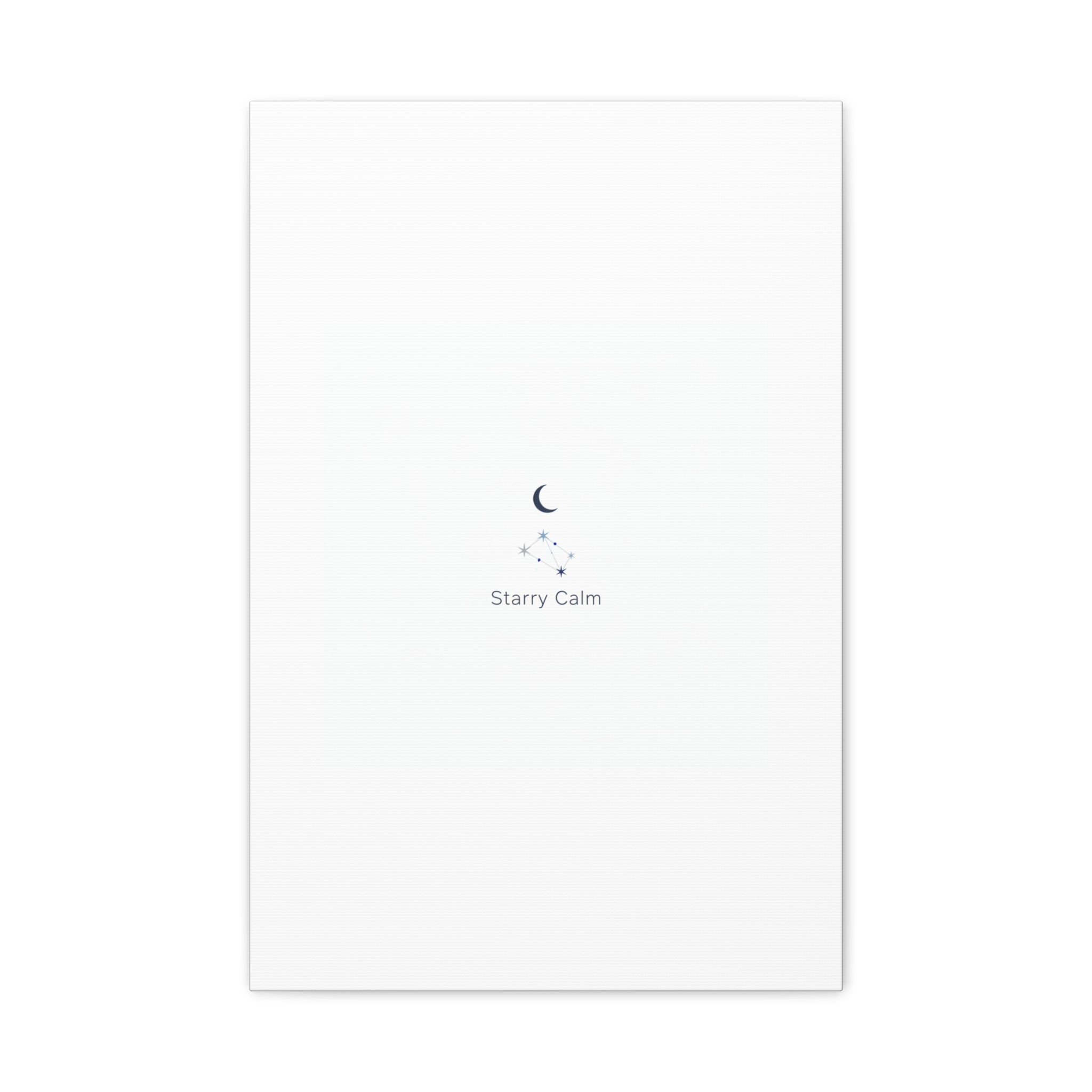 Starry Calm Moon & Constellation Canvas, minimal astrology art print