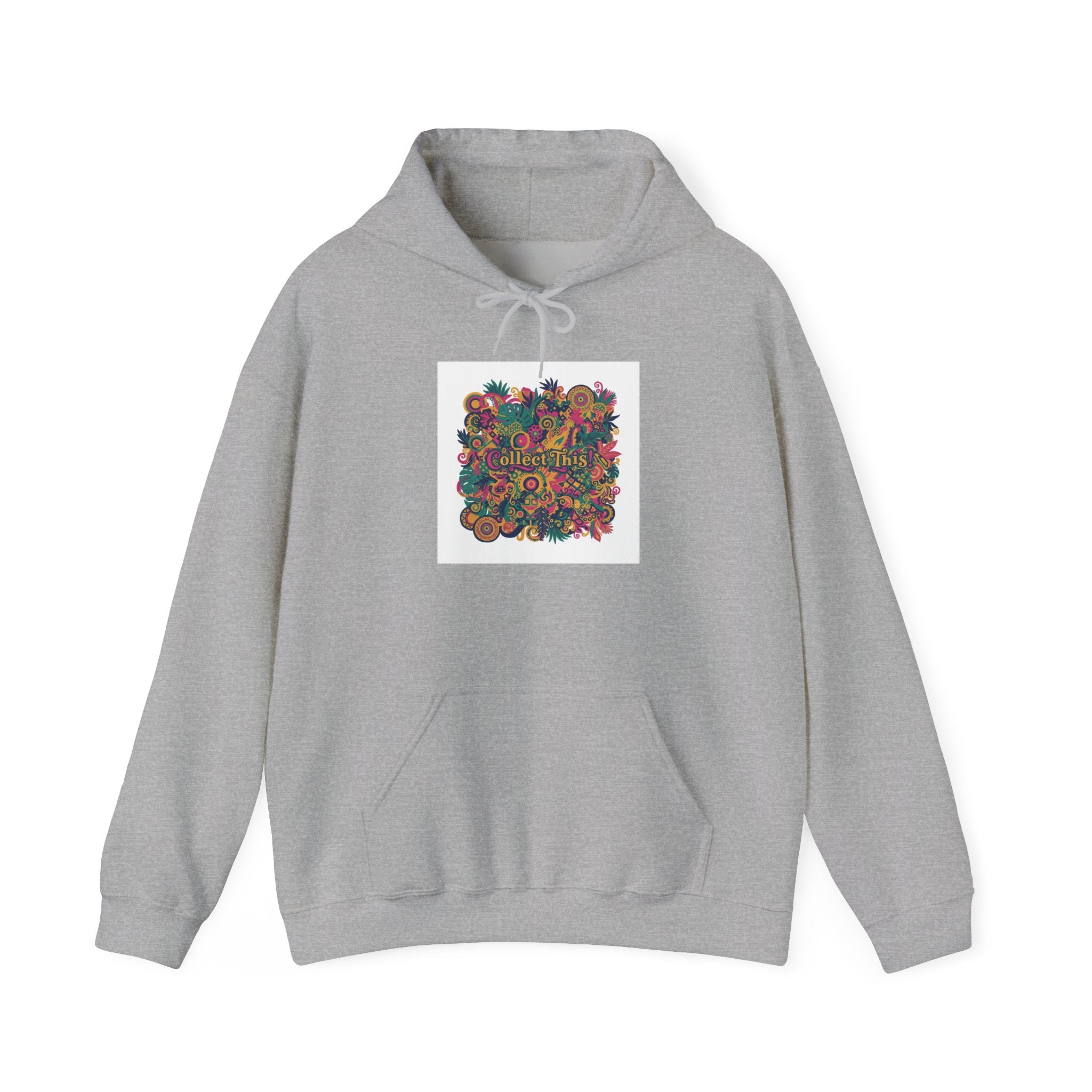 Maximalist Floral Collage Hoodie | bold floral stripes, boho collage print