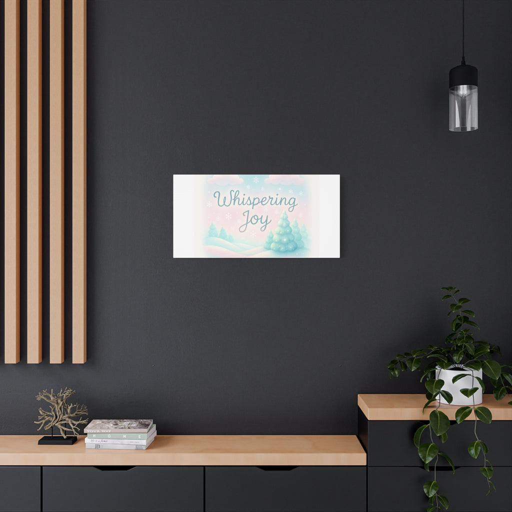 Canvas Wall Art — "Whispering Joy" Pastel Winter Landscape