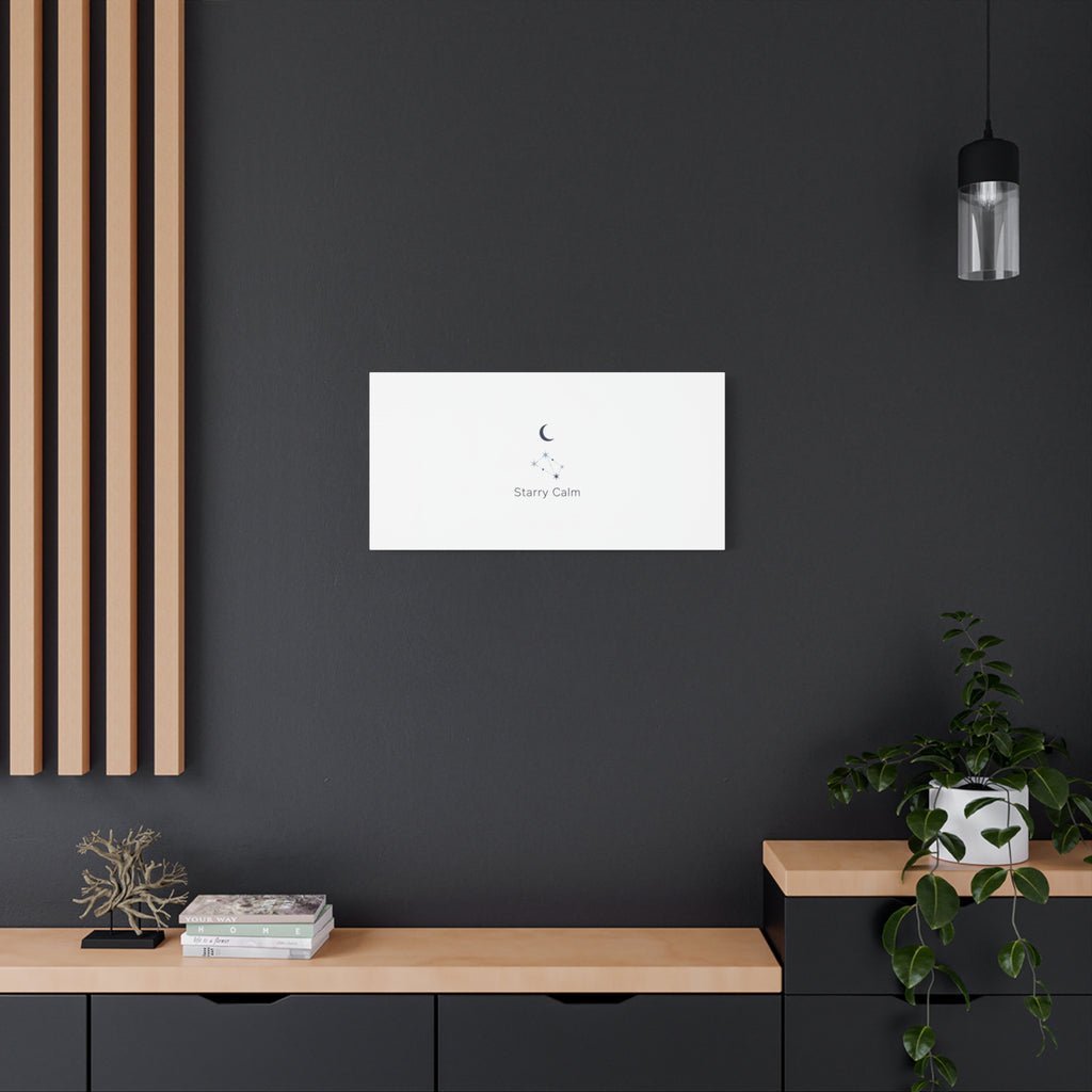 Starry Calm Moon & Constellation Canvas, minimal astrology art print