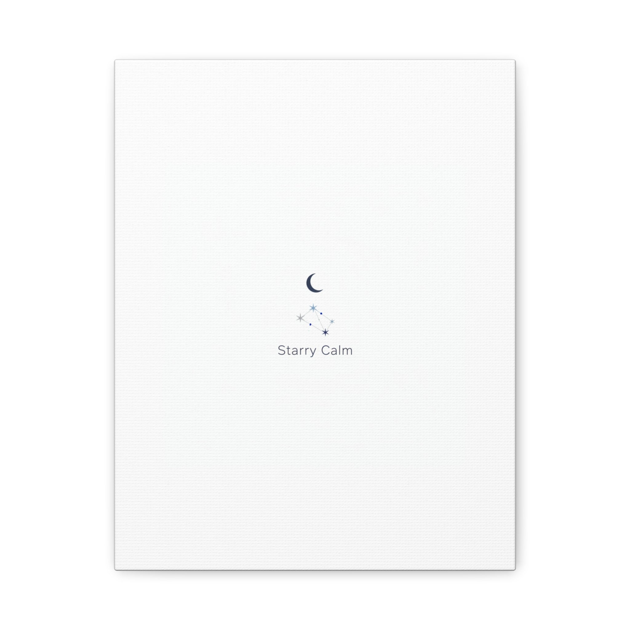 Starry Calm Moon & Constellation Canvas, minimal astrology art print